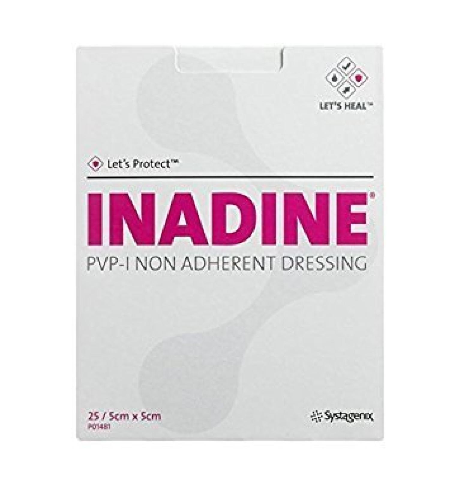 Inadine Non Adherant Dressings | Water Resistant | Infection Preventing | 5x5cm 5x5 cm (Pack of 1)