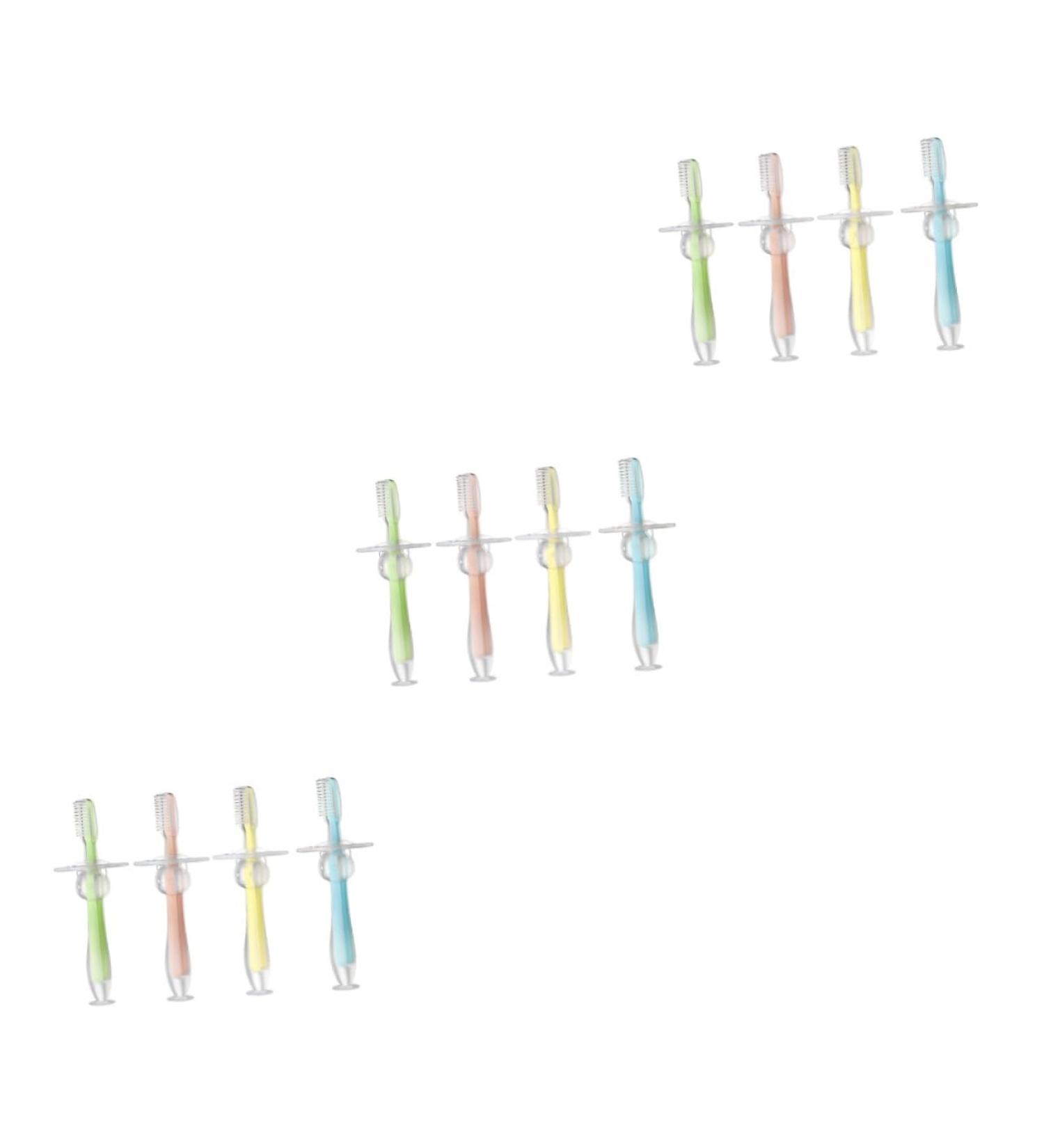 Buy TOVINANNA 12 STK Silicone Toddler Toothbrush Set - Safe & Soft Brush for Babies - Durable Training Brush & Bite Ring - Ideal for Kids Oral Care - Buy Online on GoSupps.com