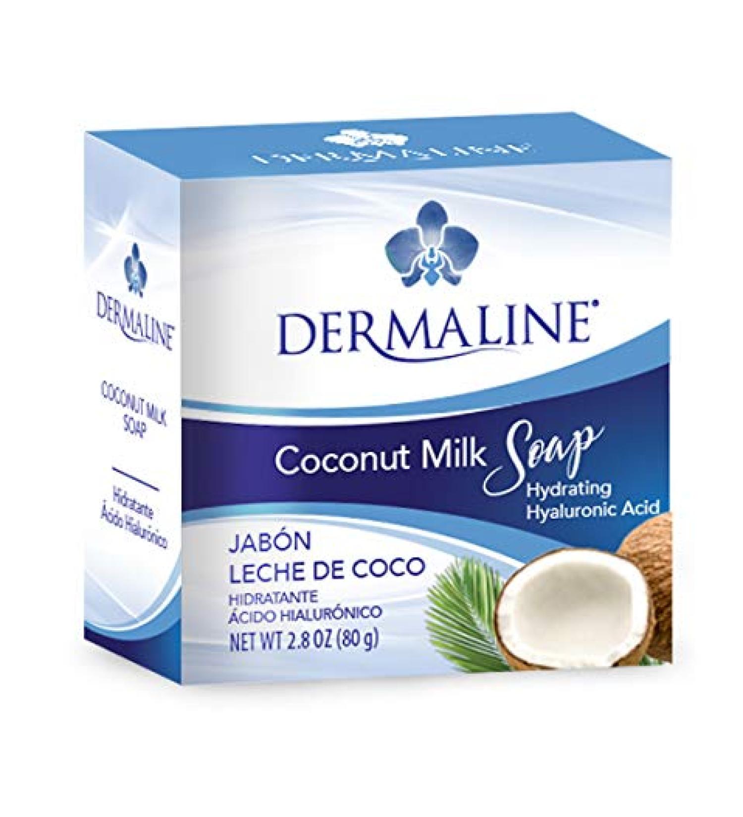 Dermaline Coconut Milk Hydrating Soap with Hyaluronic Acid