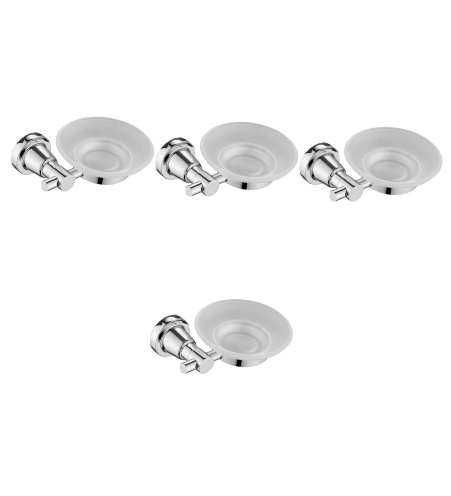 Ciieeo 4pcs Bathroom Wall Soap Holder Soap Storage Holder Draining Soap Holder Storage Soap -mounted Soap Dishes Shower Soap Dish Holder Bar Soap Holder Soap Stand Glass Frosted Tray - Buy Online on GoSupps.com