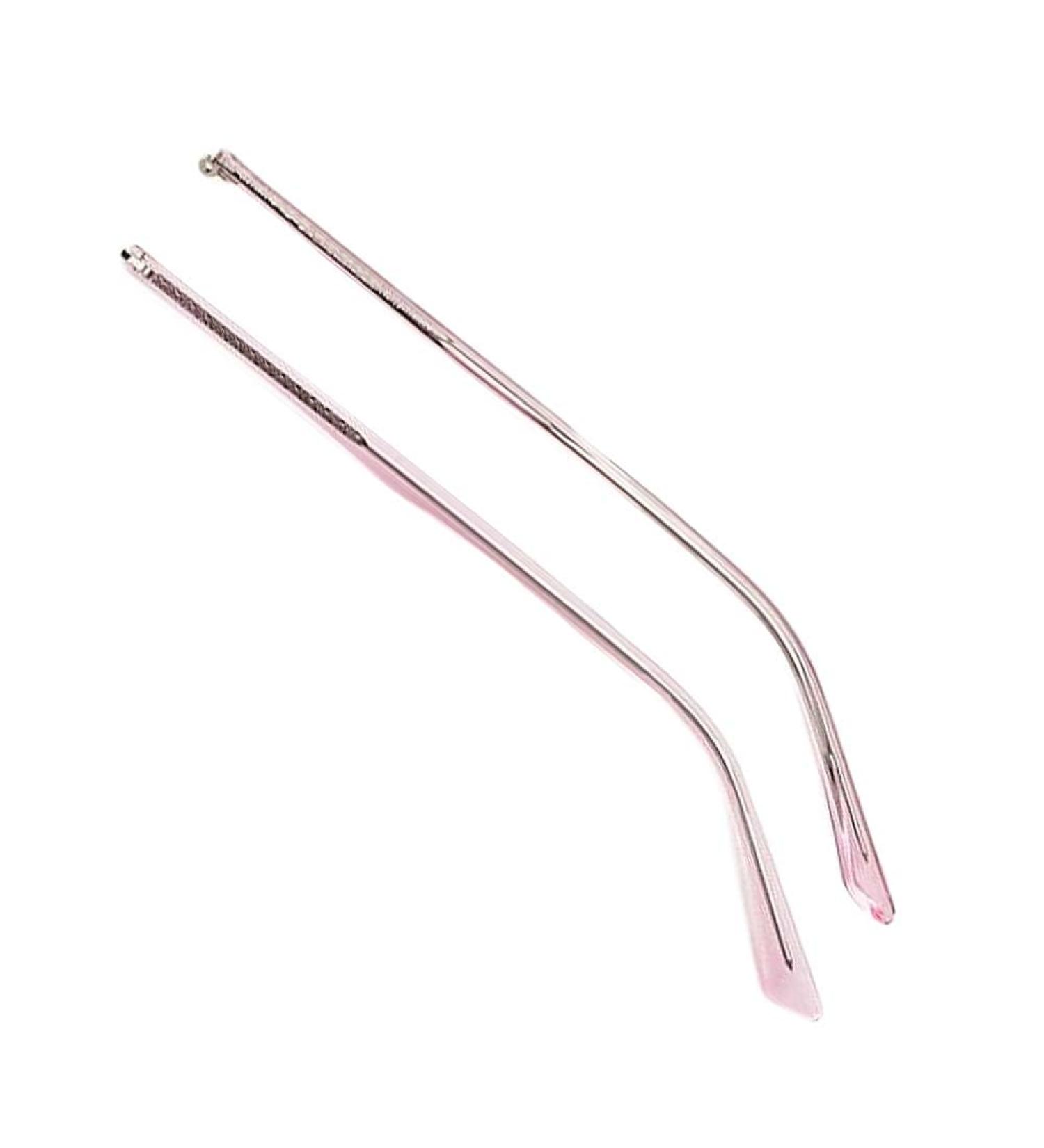 VekkEr Eyeglass Temple Replacement - Clear Pink Metal Temples & Single Tooth Plastic Repair Parts - 1 Pair for International Shipping - Buy Online on GoSupps.com
