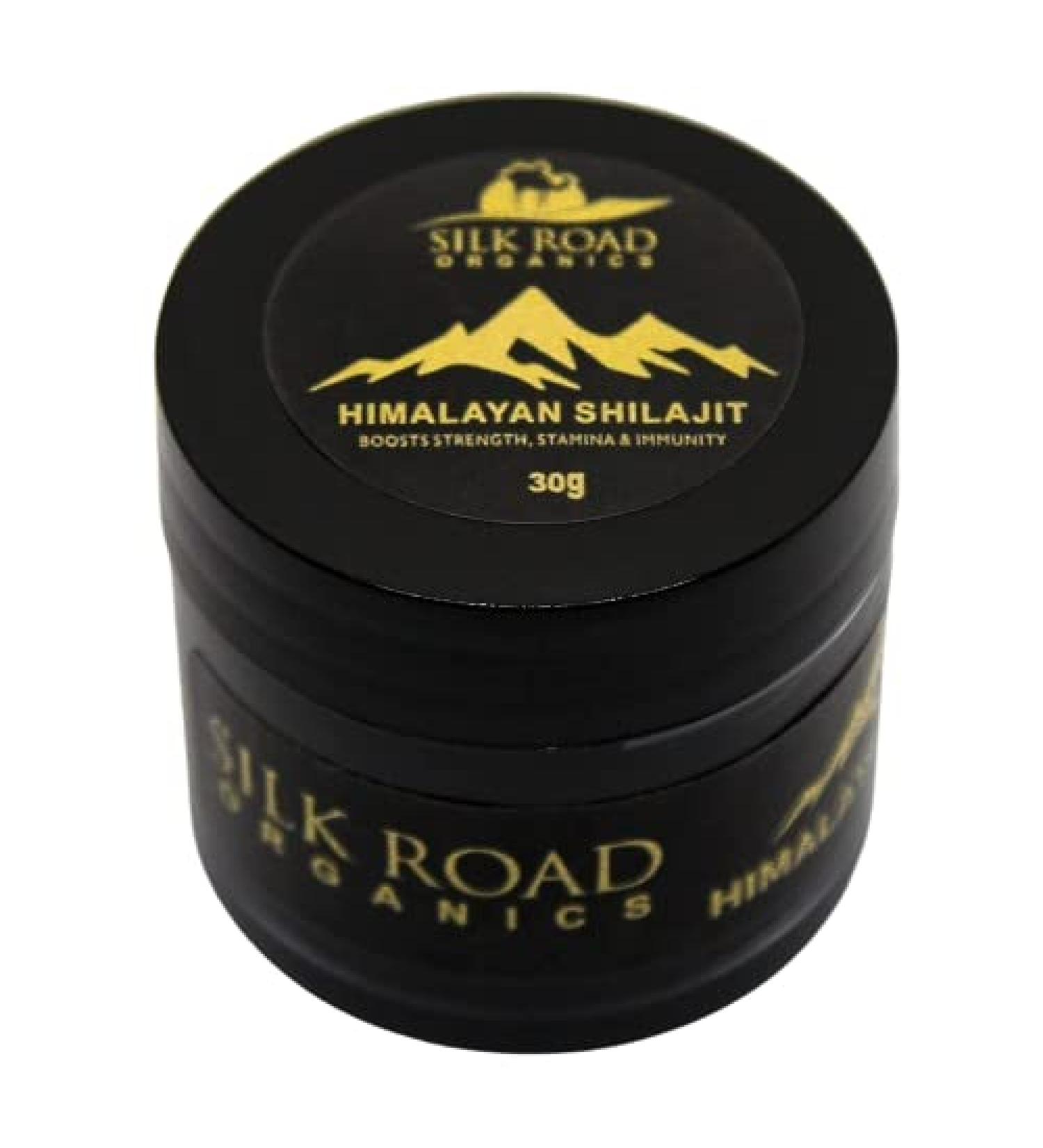SILK ROAD ORGANICS Pure Himalayan Shilajit Resin - 30gm with Fulvic Acid and 84+ Trace Minerals | Metabolism Support, Immune System Boost, Energy & Focus | Includes Measuring Spoon - Buy Online on GoSupps.com