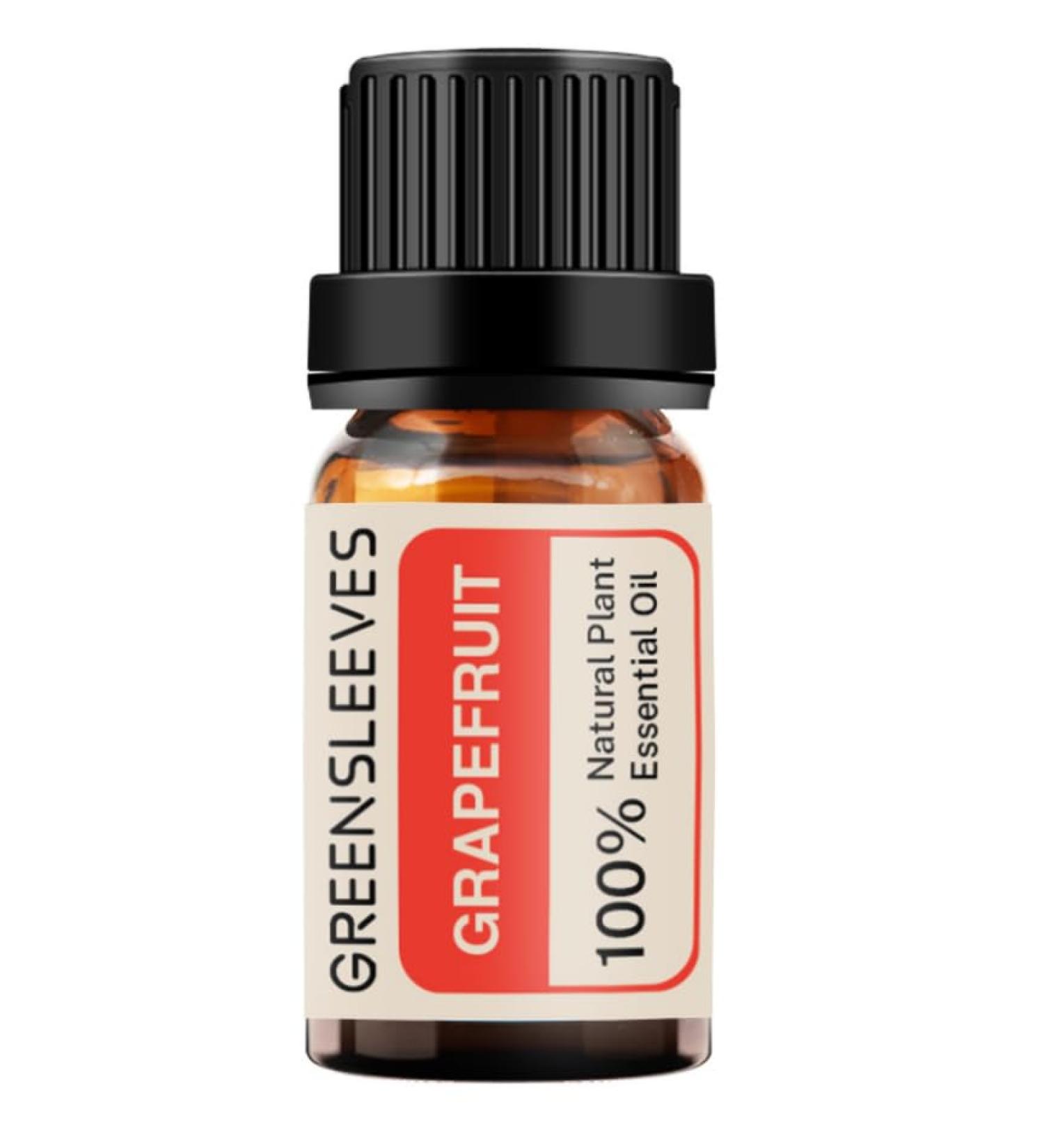 GREENSLEEVES Grapefruit Essential Oil 10ml 100% Natural Perfect for Air Freshener Body Care Aromatherapy Massage Scented Candle Bath Bombs Cleaning Formulas Soap Making Diffuser etc.