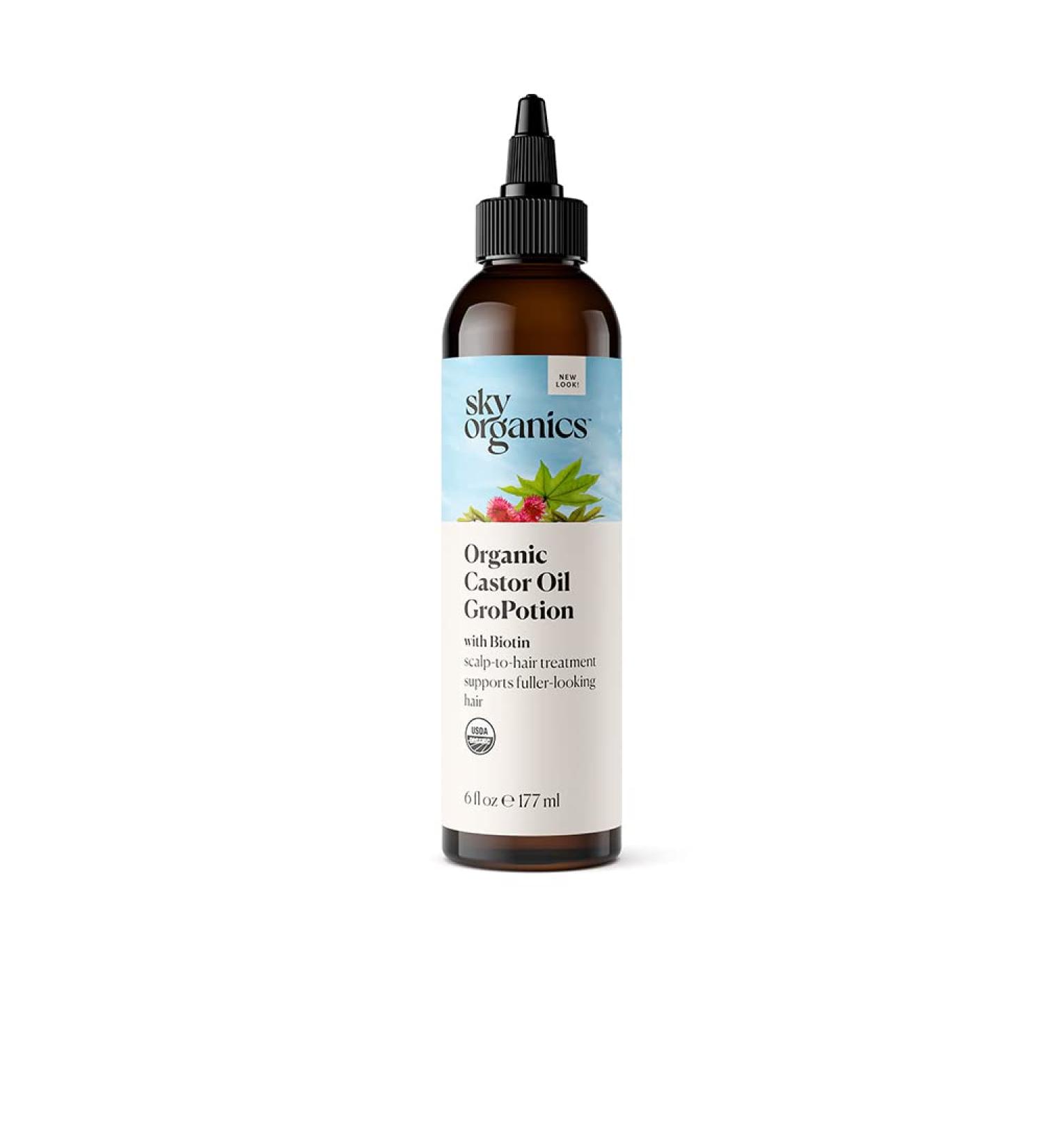 Sky Organics Organic GroPotion for Hair - USDA Certified Organic, Strengthen, Lengthen & Condition - 6 fl. oz - Buy Online on GoSupps.com