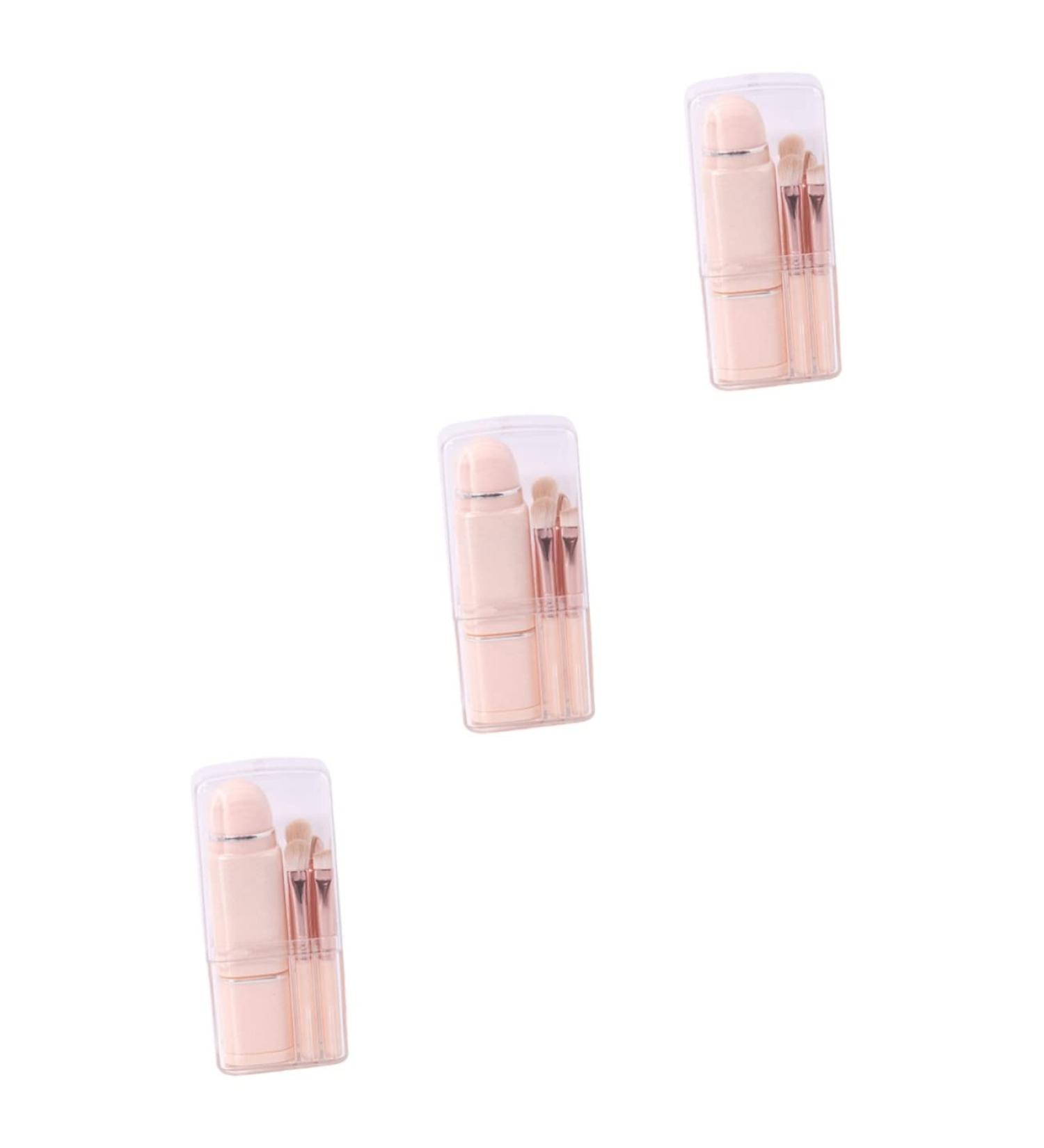 Shop Minkissy 3 Sets 8 in 1 Makeup Brush Kit - Travel Blush Loose Powder & Foundation Brushes - Pink Cosmetic Tools for Flawless Makeup - Buy Online on GoSupps.com