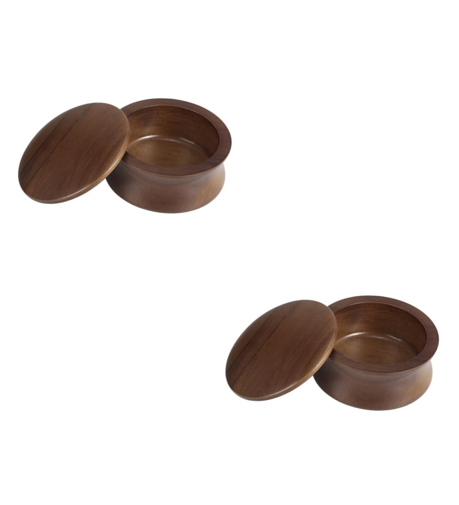 Premium Japanese Wooden Bowl Set for Men | Shaving Soap & Foam | Solid Wood with Lid - Perfect Shaving Solution - Buy Online on GoSupps.com
