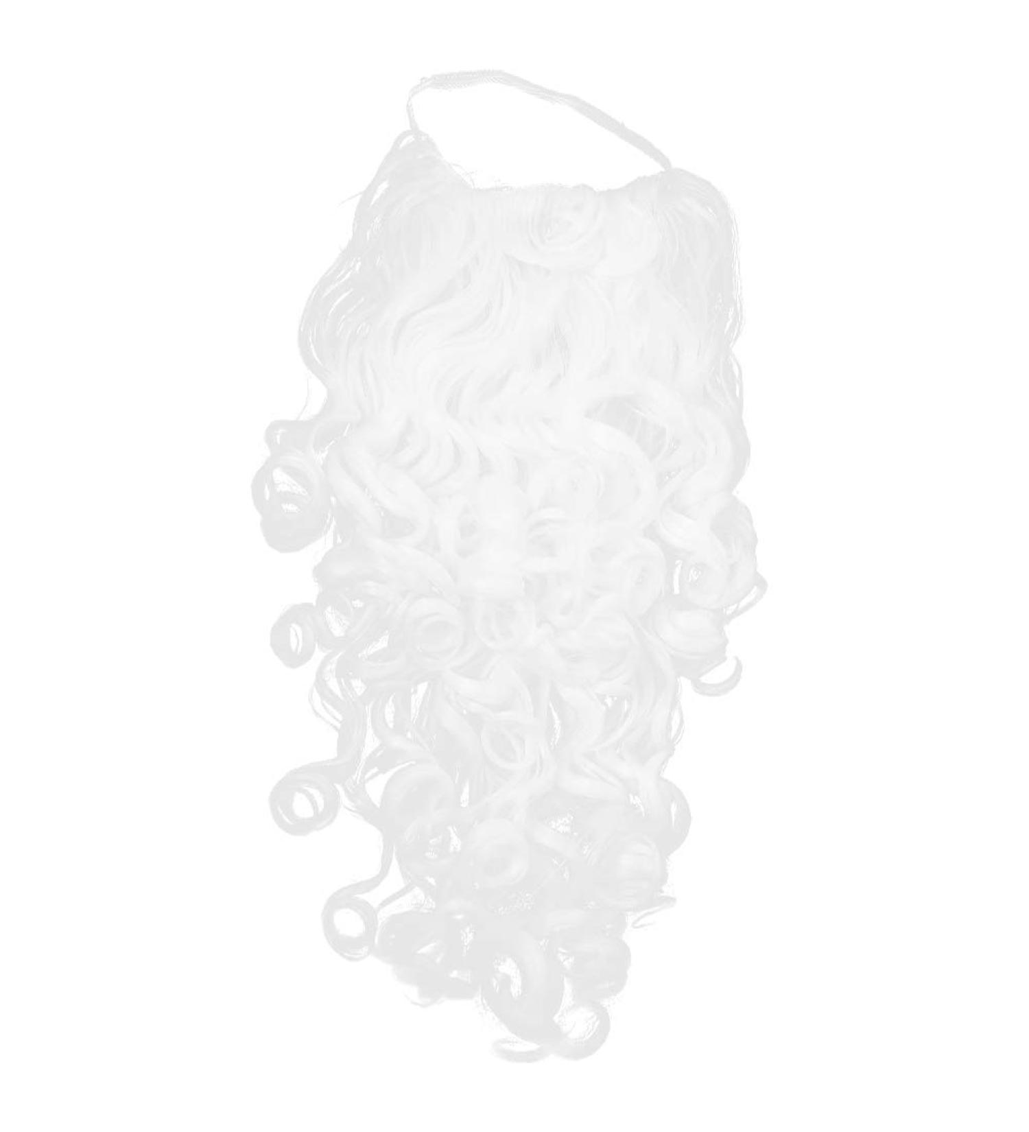 White Wig Beard - 80cm High Temperature Wire Santa Claus Wig for Christmas Party Cosplay - Buy Online on GoSupps.com