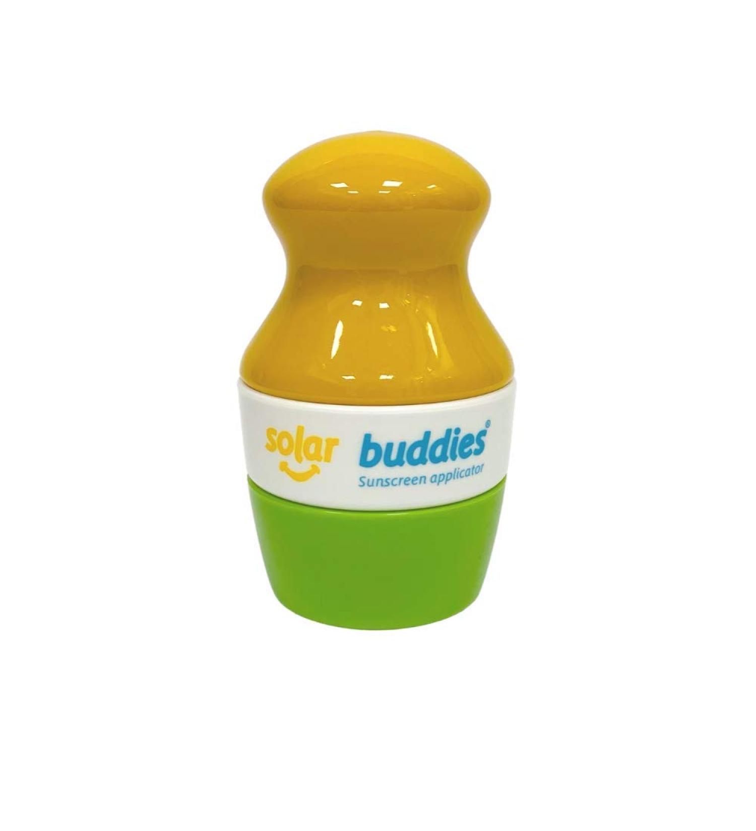 Green Solar Buddies Refillable Roll On Sponge Applicator - 100ml Travel Size for Sunscreen - Kids, Adults, Families - Travel Friendly & Eco-Friendly (Green) - Buy Online on GoSupps.com