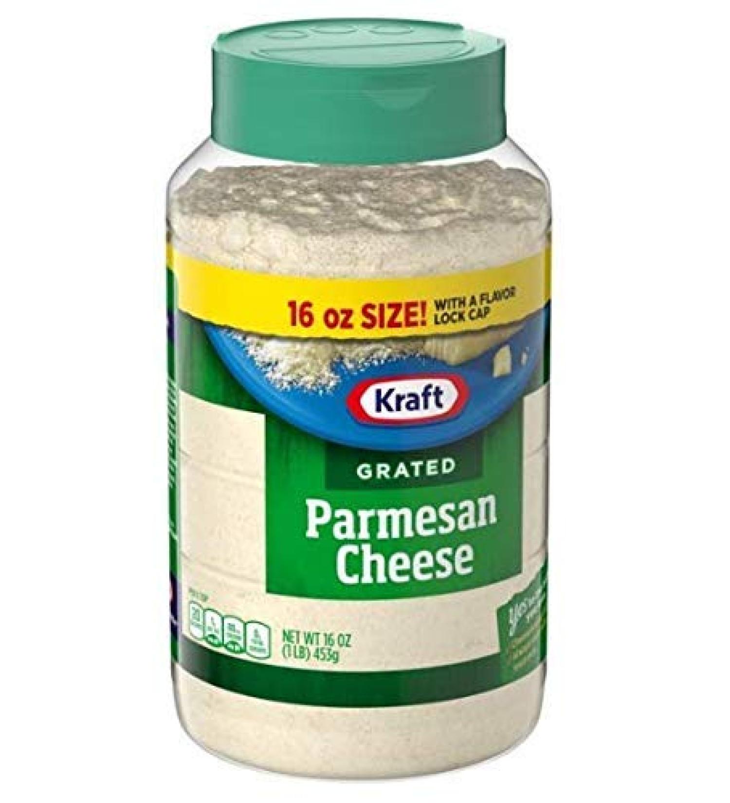 Kraft Grated Cheese, Versatile Italian Parmesan Cheese, 16 oz Jar