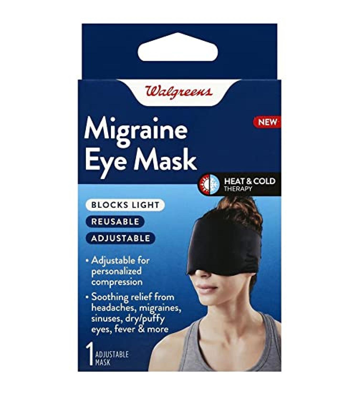 Walgreens Hot & Cold Migraine Eye Mask(Adjustable for Personalized Compression)