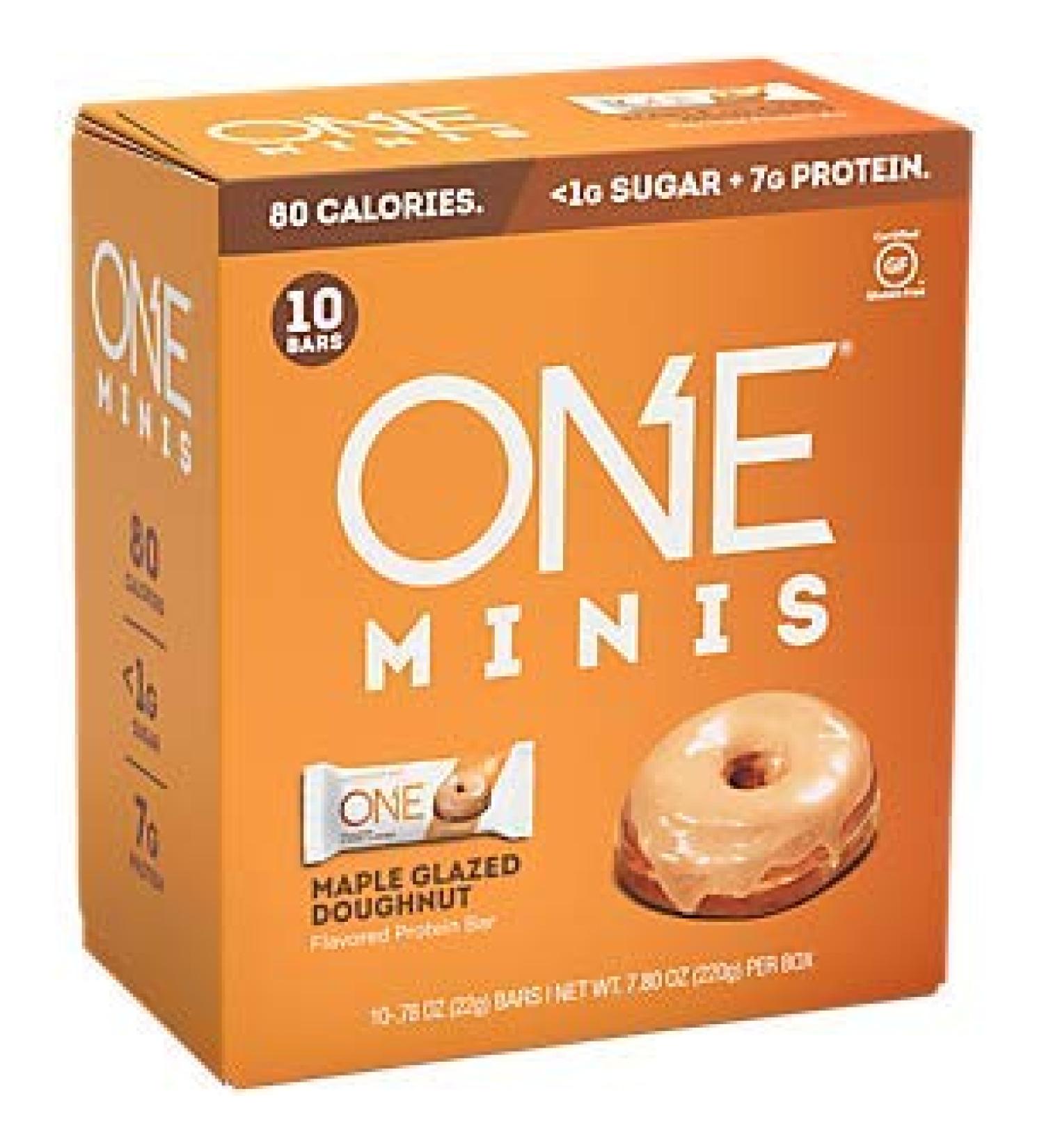 ONE Mini Bars Maple Glazed Doughnut - 10 Mini Bars | Delicious Snack for On-the-Go - Buy Online on GoSupps.com