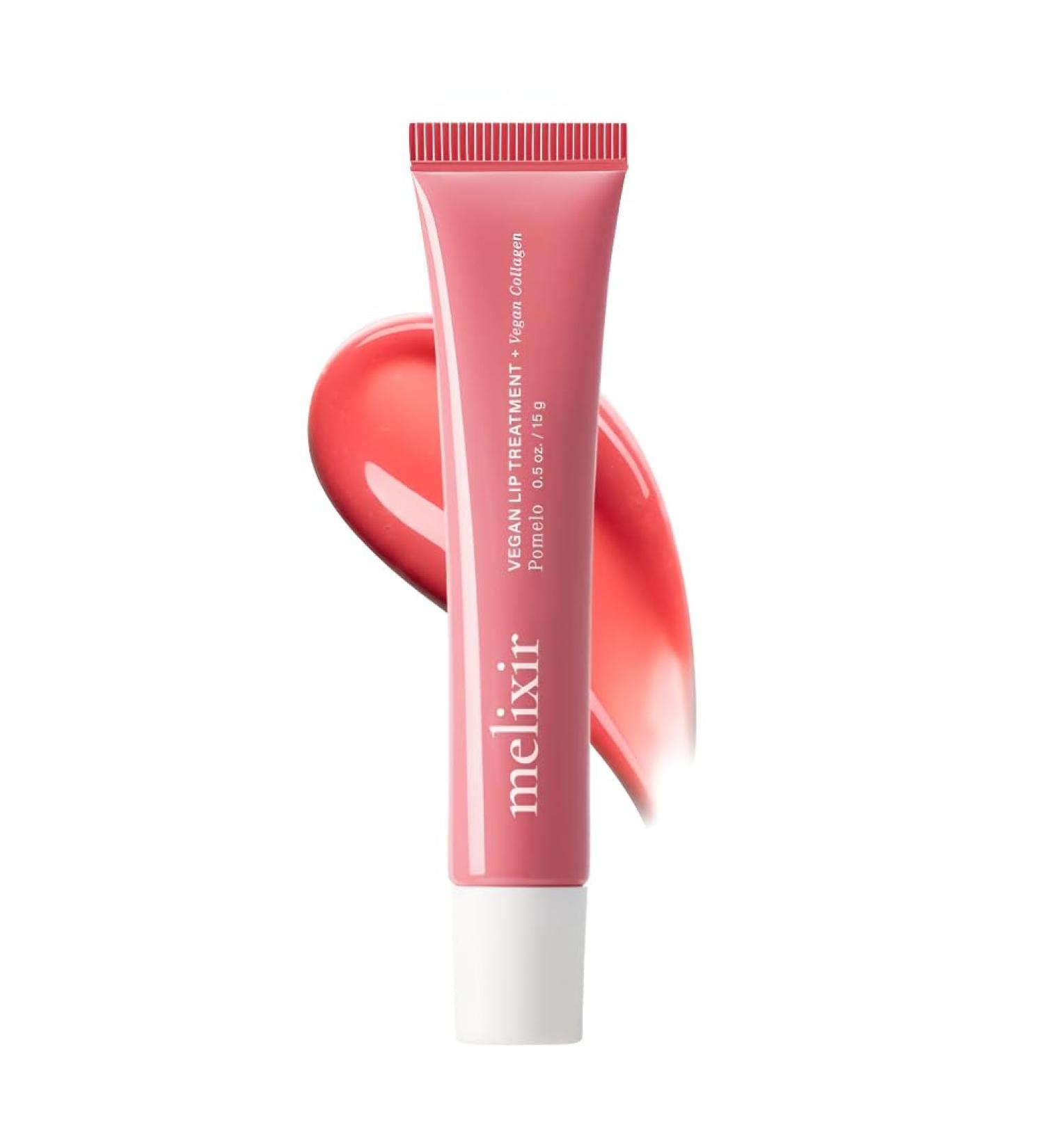 Melixir Vegan Lip Treatment Sheer Tinted Lip Balm for Instant Hydration & Shine Moisturizing Lip Gloss Infused with Vegan Collagen & Jojoba Oil Cruelty-Free Korean Skincare-3 Pomelo(0.5oz/15g) - Buy Online on GoSupps.com