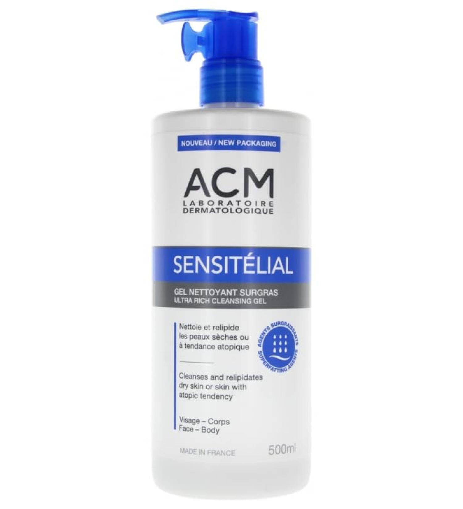 Laboratoire ACM Sensit lial Ultra Rich Cleansing Gel 500ml To cleanse daily dry or atopic skins.