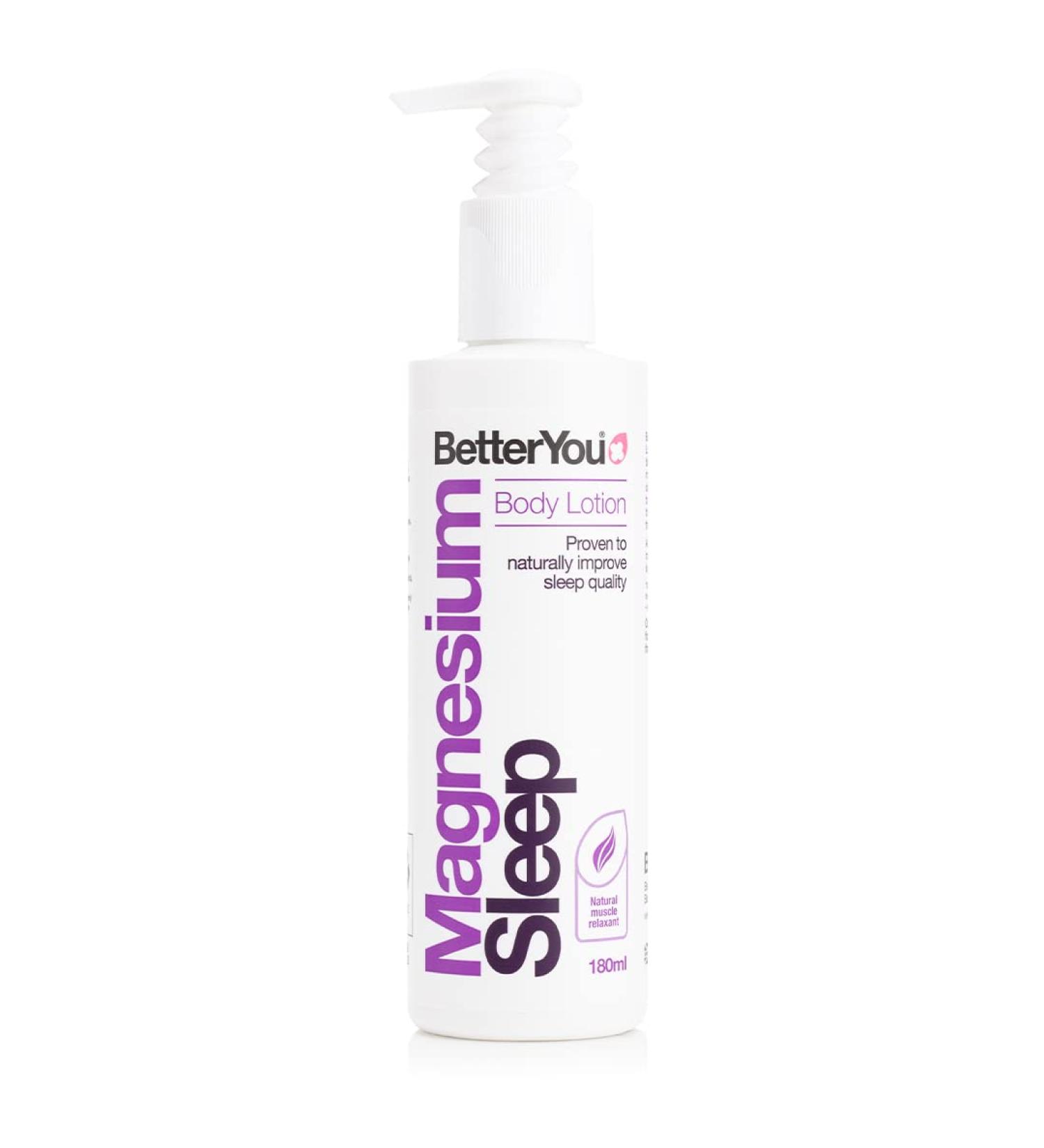 BetterYou Magnesium Sleep Mineral Lotion | Relaxing and Soothing Body Lotion with Lavender and Chamomile Essential Oils | Fast Absorbing | 6.08 oz - Buy Online on GoSupps.com
