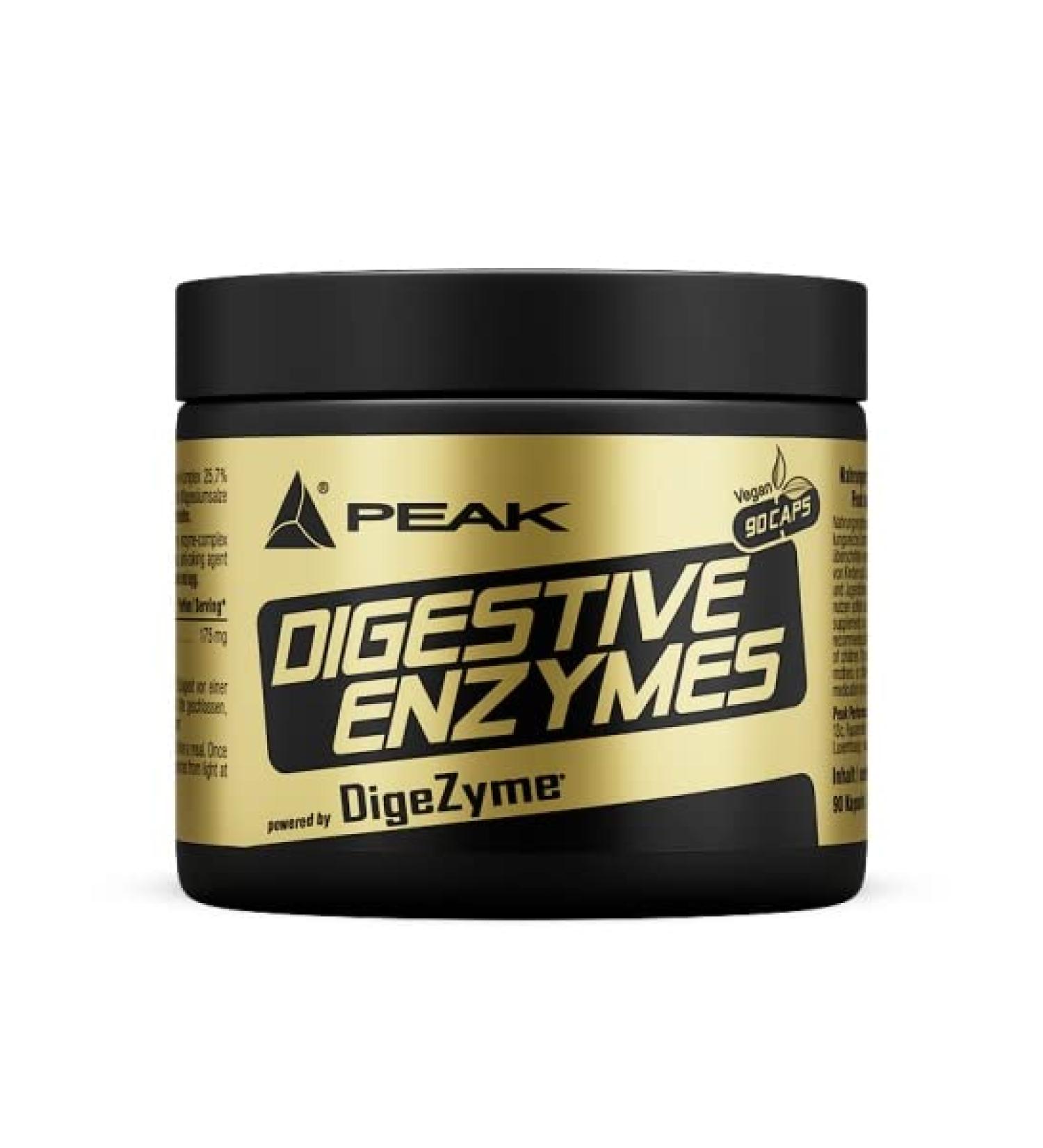 PEAK Digestive Enzymes - 90 Vegan & Gluten-Free Capsules | Digestive Support with DIGEZYME | Boost Your Digestive Health - Buy Online on GoSupps.com