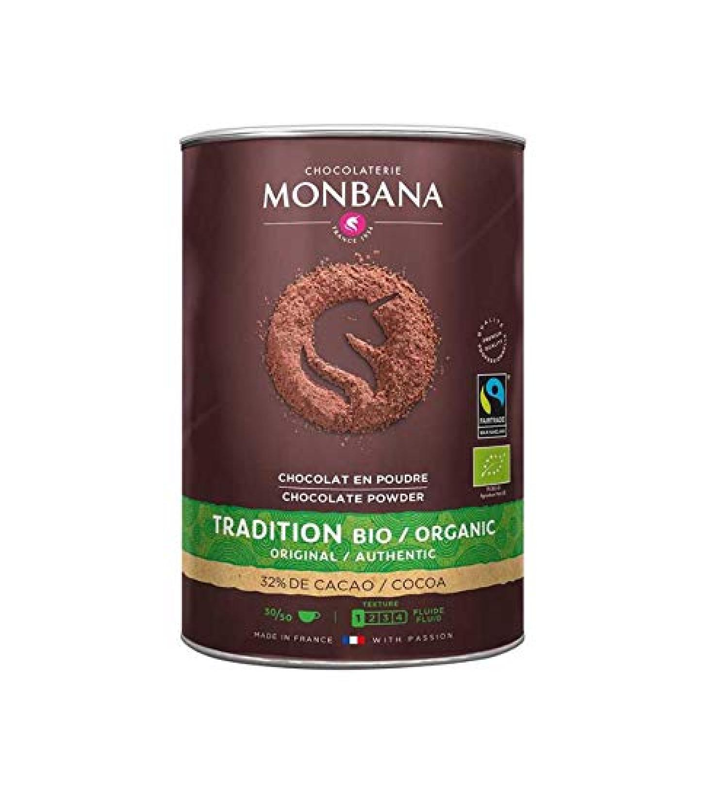 Monbana Poudre de chocolat issu du commerce équitable 32% Max Havelaar 1 kg