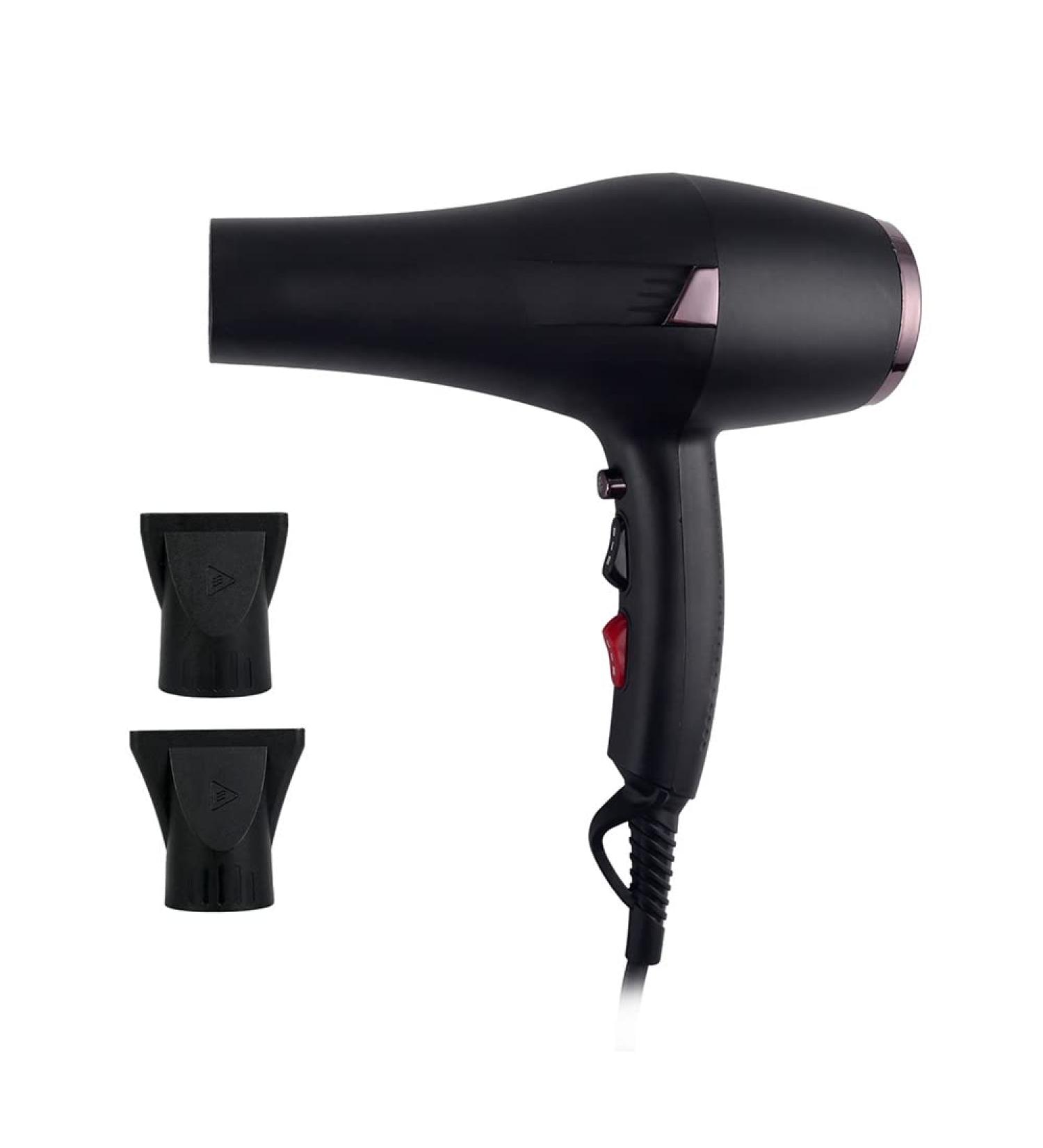 Professional Hair Dryer 2000W Ion Salon Fast Hair Dryer 3 Heat Levels 2 Speeds Travel Hair Dryer with Nozzle - Buy Online on GoSupps.com