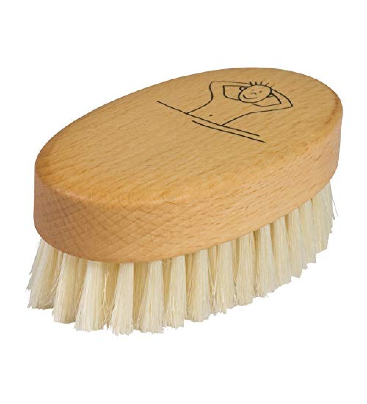 Redecker Natural Pig Bristle Children's Massage Brush - Waxed Beechwood Handle 3-3/4-Inch - Buy Online on GoSupps.com