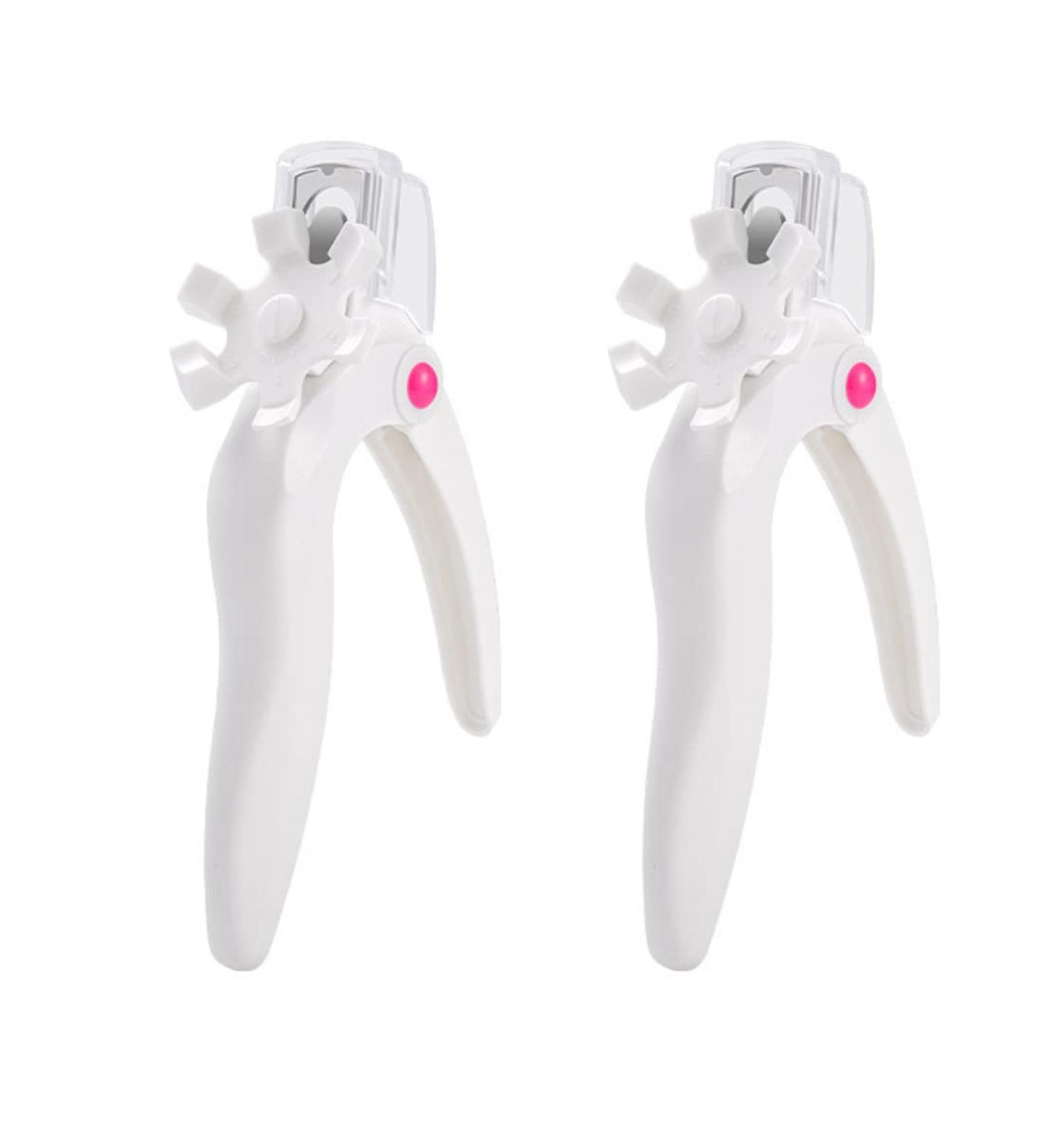 2-Piece Acrylic Nail Knipper Set | Stainless Steel Nail Tip Cutter & Adjustable Trimmer for Gel & Fake Nails - Nail Art Manicure Tools (White) - Buy Online on GoSupps.com