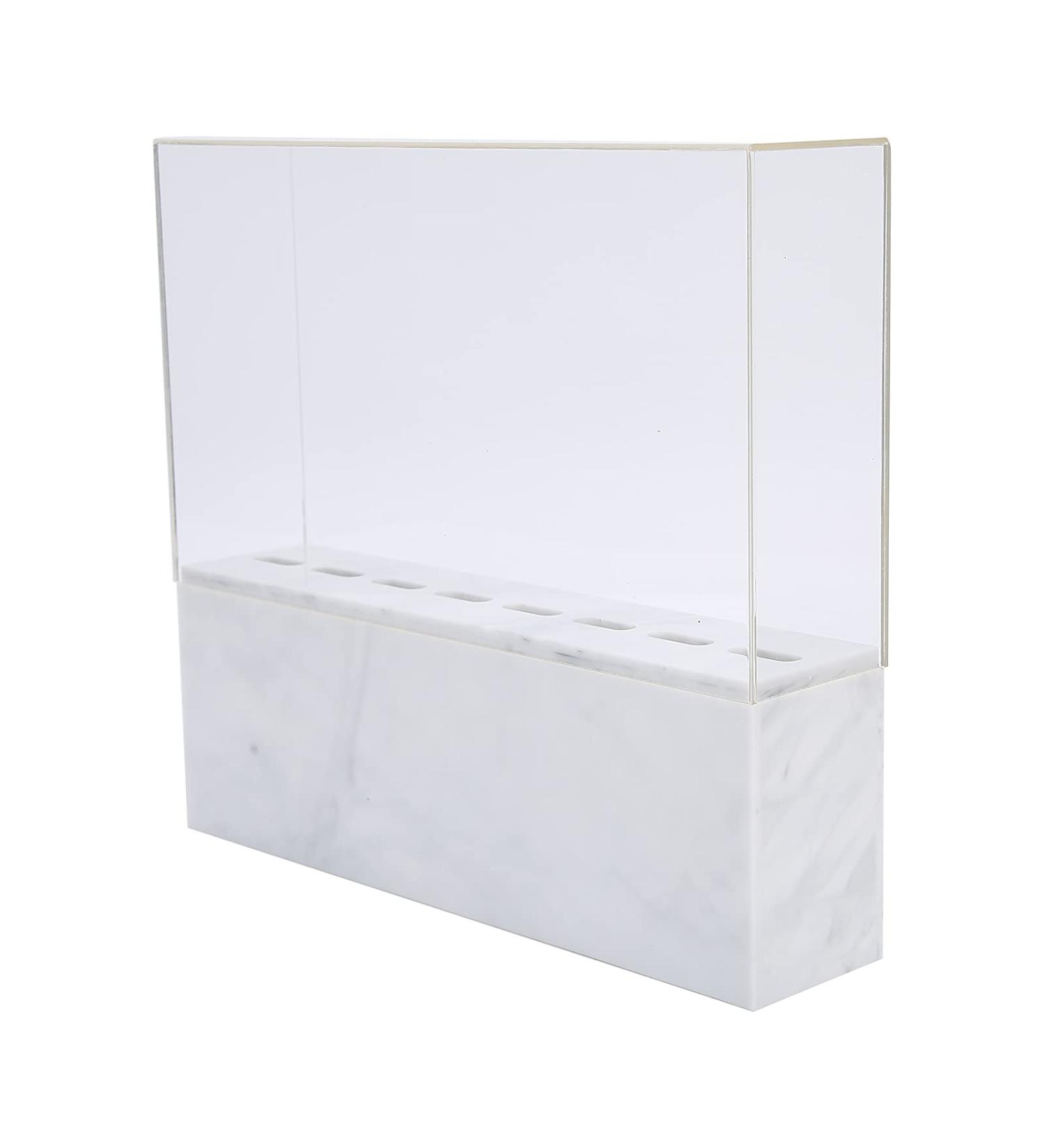 8 Holes Tweezers Holder | Tweezer Display Stand & Storage Rack with Dust Cover for Lash Extensions | Salon & Home Use (White - Buy Online on GoSupps.com