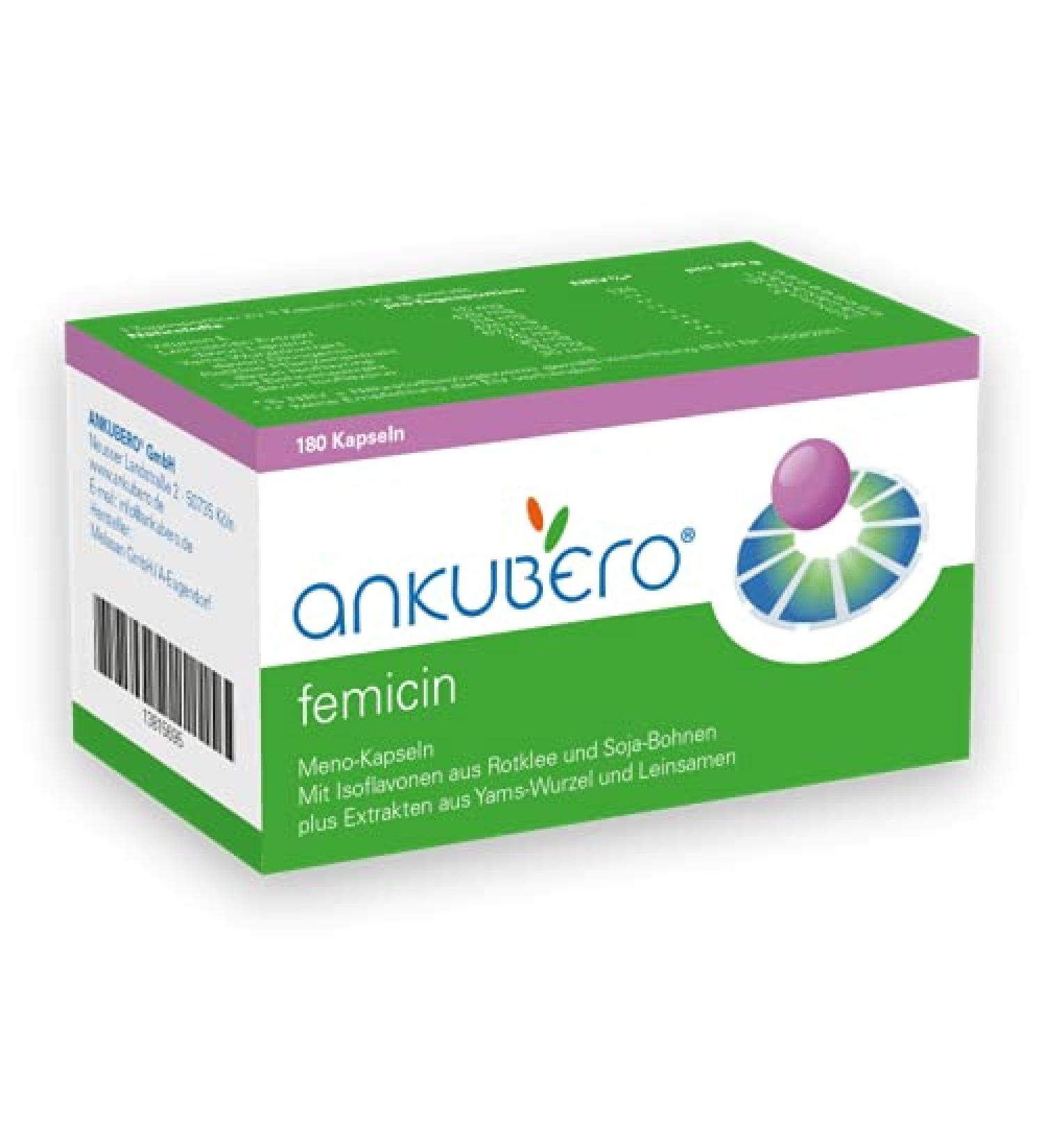 Buy Ankubero Femicin - 180 Vegan Capsules with Linseed & Isoflavones | International Shipping - Buy Online on GoSupps.com