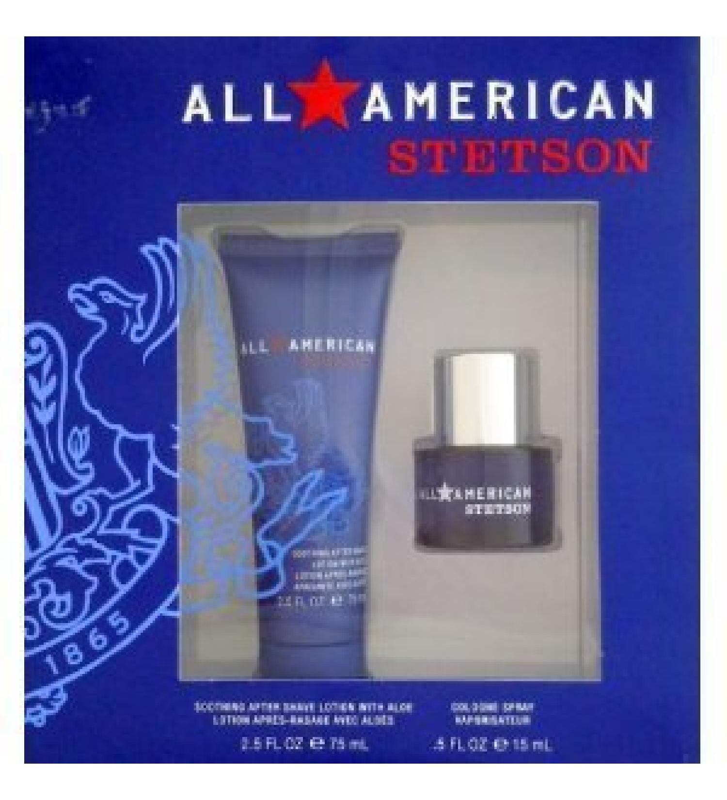 All American Stetson Gift Set - After Shave Lotion 2.5 - Cologne Spray .5