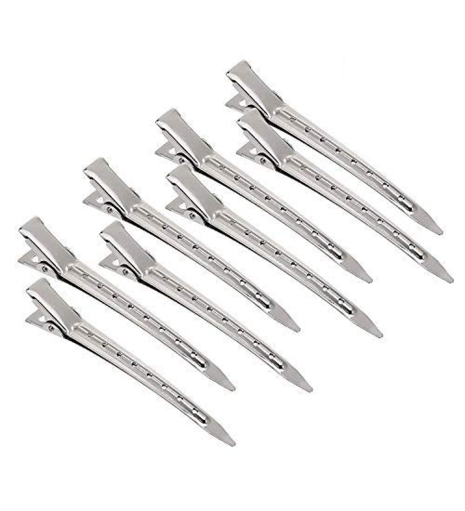 Rmeet Alligator Hair Clips - 24 Pack Metal Crocodile 3.5 Inch Stainless Steel Duck Bill Hair Clamps for Women & Girls - Durable Silver Hair Accessories - Buy Online on GoSupps.com