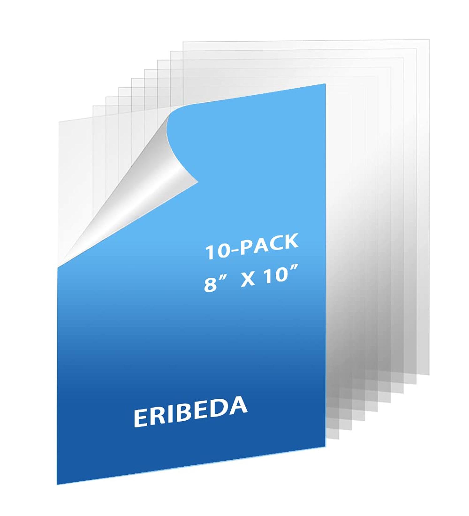 10 Pack Clear Plastic Sheet 8x10 Plexiglass Panels 0.03 Thick - Ideal for Crafting, Picture Frames, Resin Painting & Signs - Buy Online on GoSupps.com
