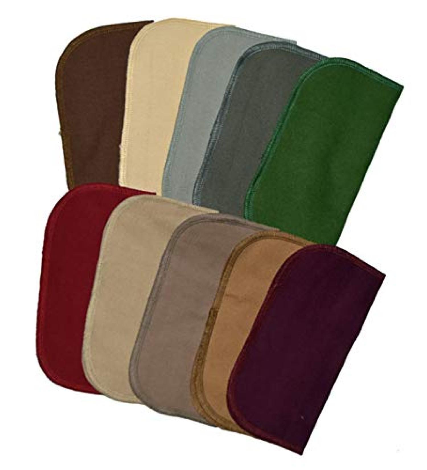 10-Pack 8x8 Inch Earth Tone Edge Solid Flannel Napkins - 1 Ply - Buy Online on GoSupps.com