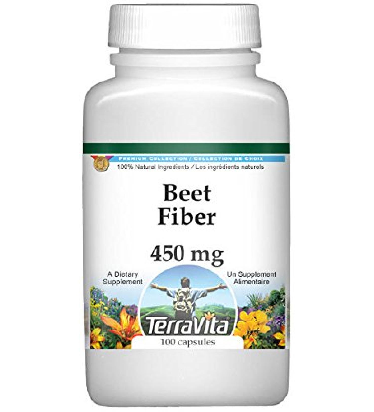 Beet Fiber 450mg Capsules - Promotes Digestive Health (100 Count) - Buy Online on GoSupps.com