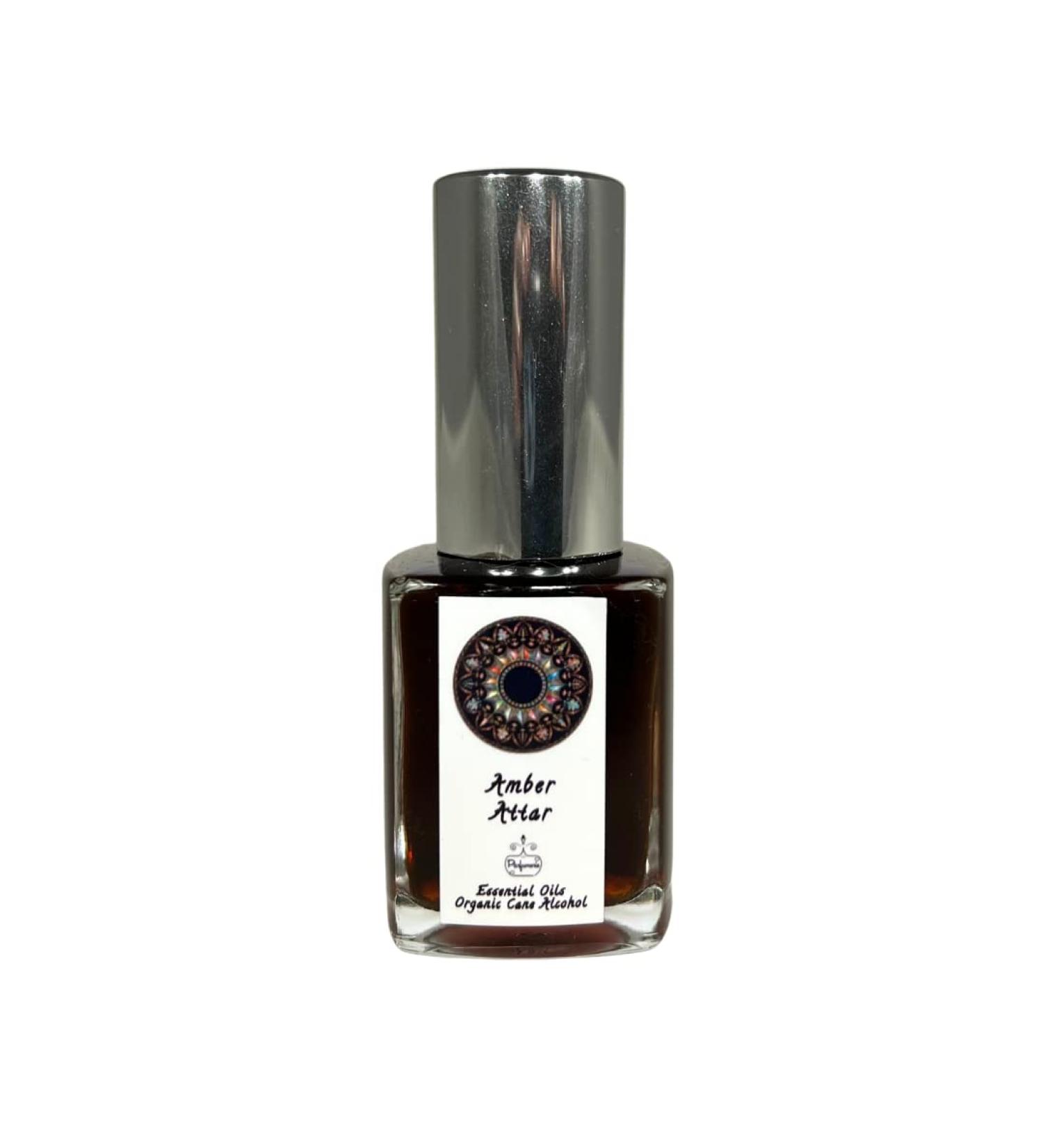 Amber Attar Essential Oil Perfume-30 ml Parfum Extrait Concentrate Blended with Certified Organic Cane Alcohol - Buy Online on GoSupps.com