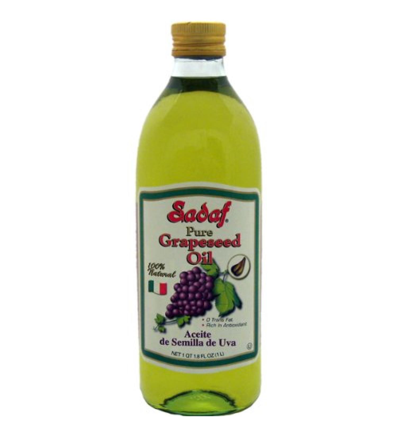 Sadaf Pure Grapeseed Oil 1 Litre 12 Count