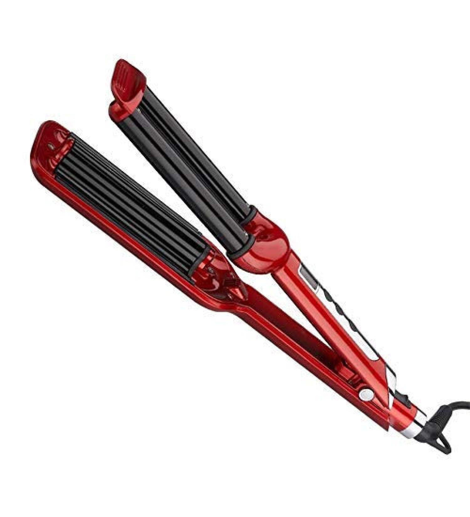 Professional 3 Barrel Hair Curler Curling Wand for Short Long Hair Triple Barrel Hair Crimper LCD Temp Display Curling Iron Big Wave Curl Ceramic Tourmaline Waver Hair Iron