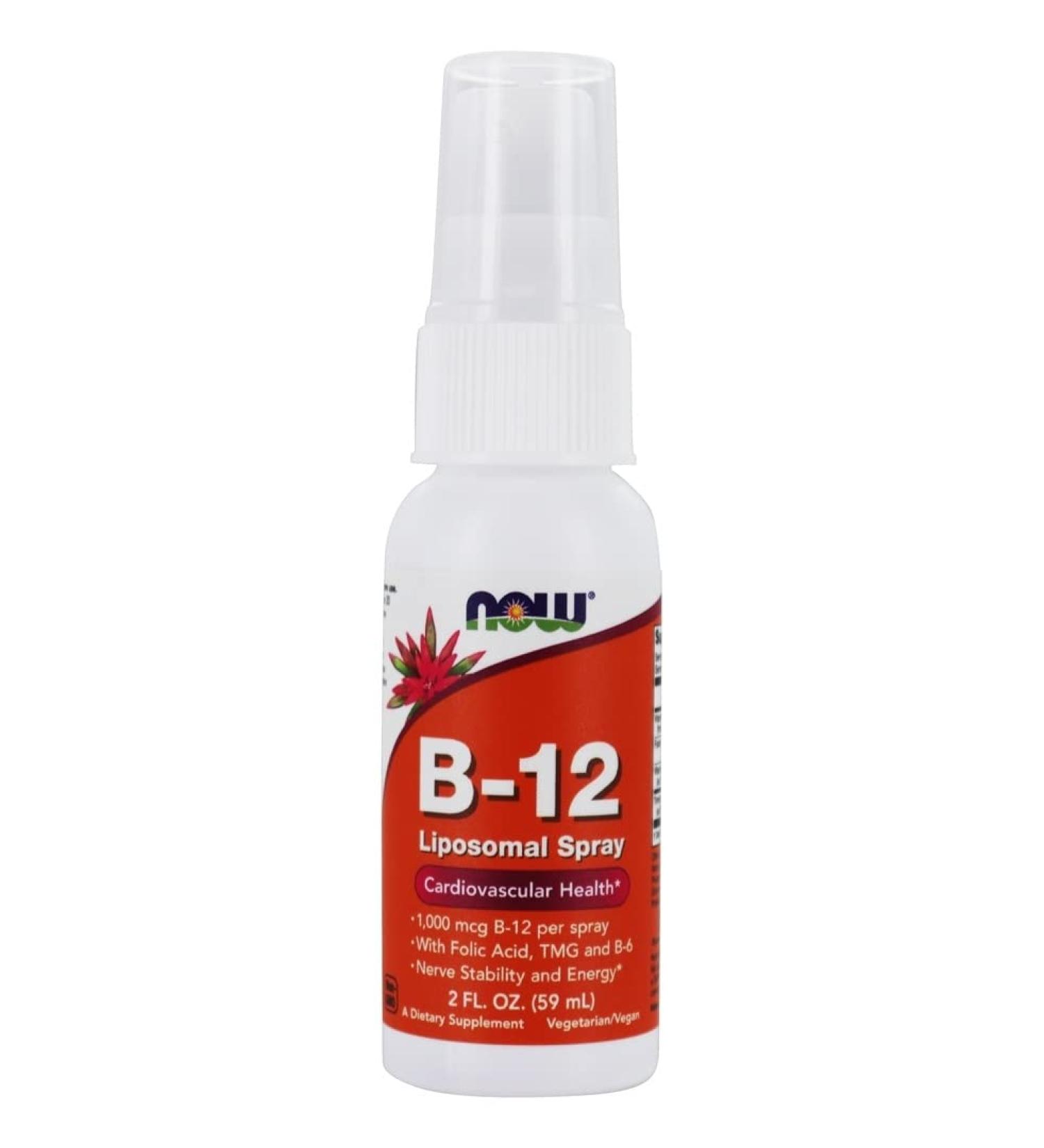 Now Foods B-12 Liposomal Spray 1000 mcg - Boost Energy & Immune Support - 2 fl oz - Buy Online on GoSupps.com