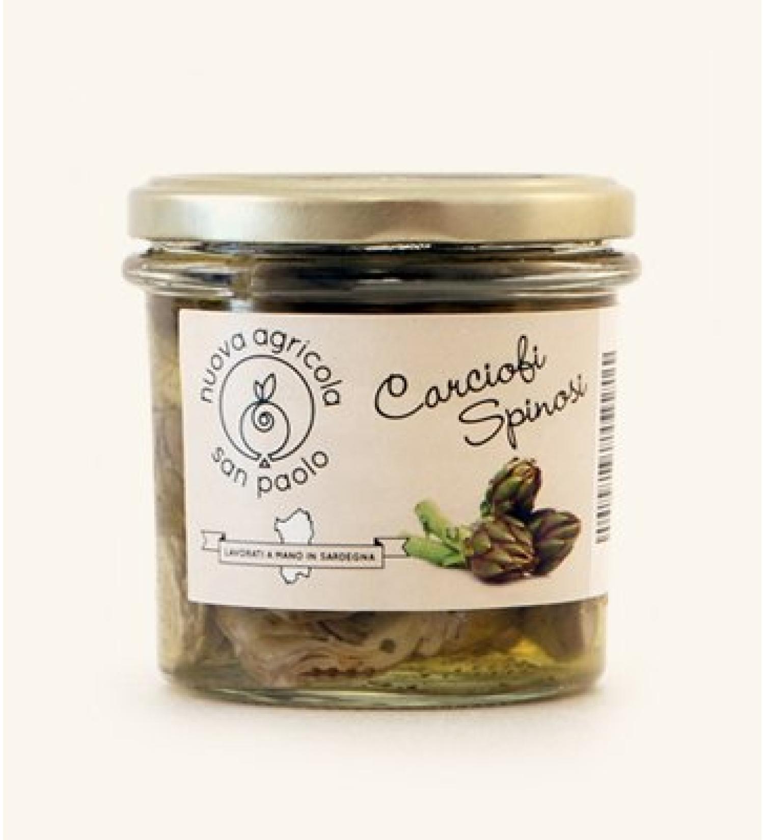 Inke 1 x 230g - Spiny Sardinian artichokes in extra virgin olive oil made in Villacidro by Nuova Agricola San Paolo