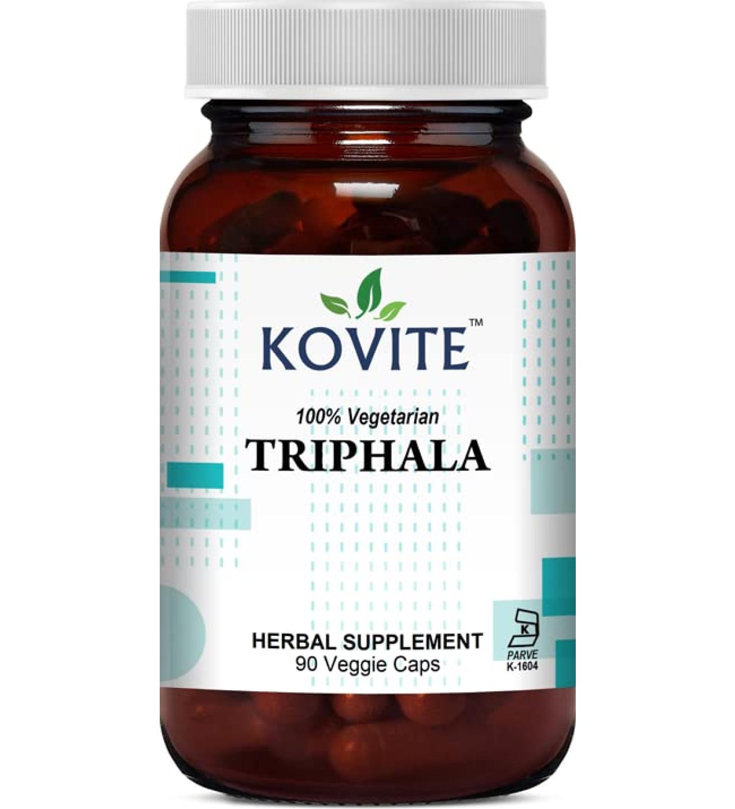 Kovite Organic Triphala 500 mg - 90 Vegetable Capsules