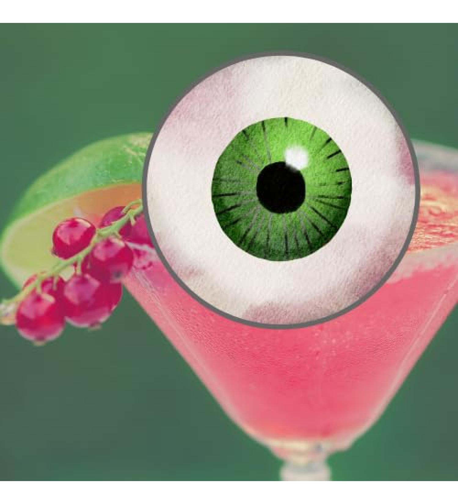 12 x 6cm Halloween Eye ball edible cocktail drink toppers uncut Halloween Party
