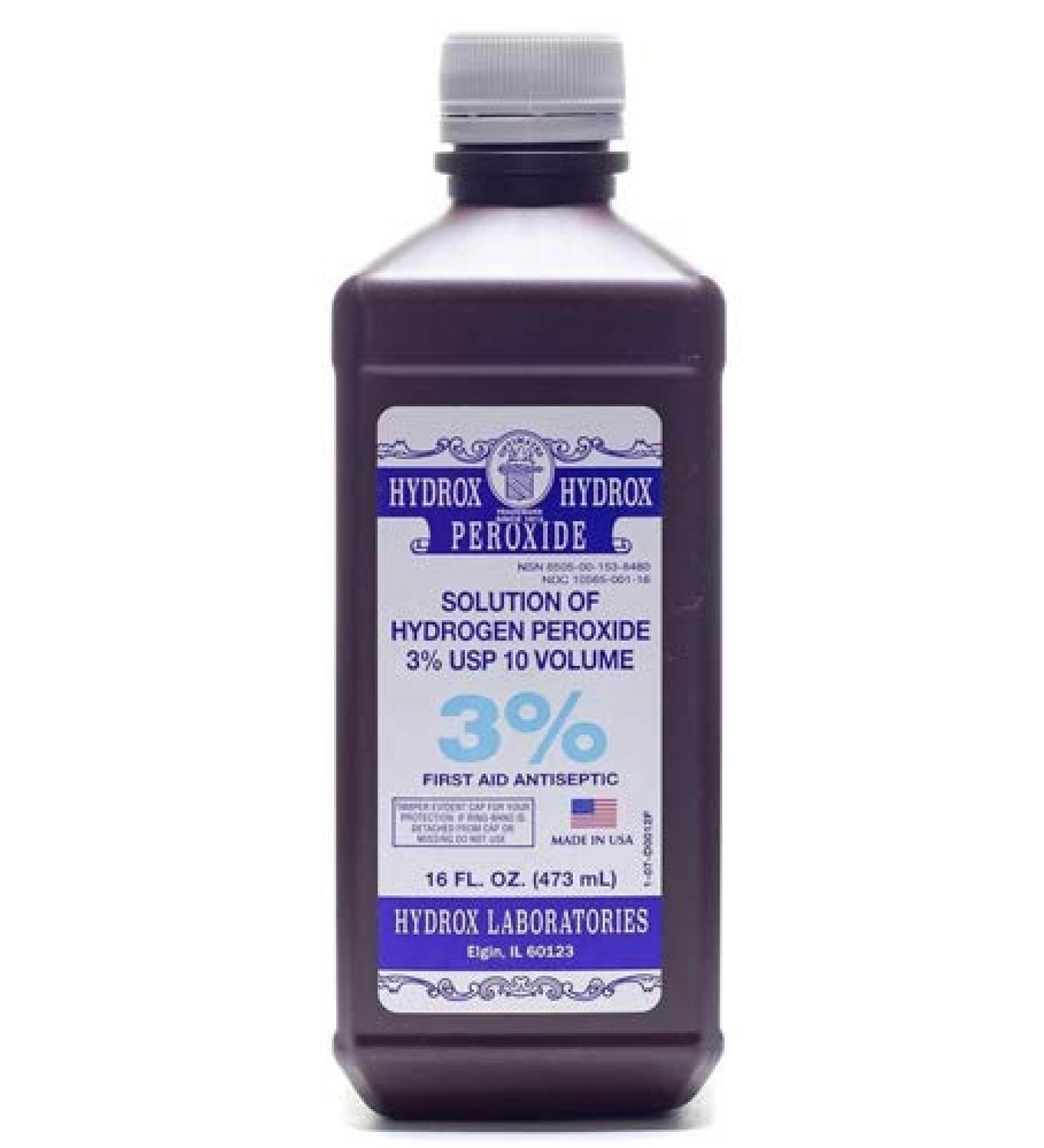 Hydrox Hydrogen Peroxide 3% USP 16oz