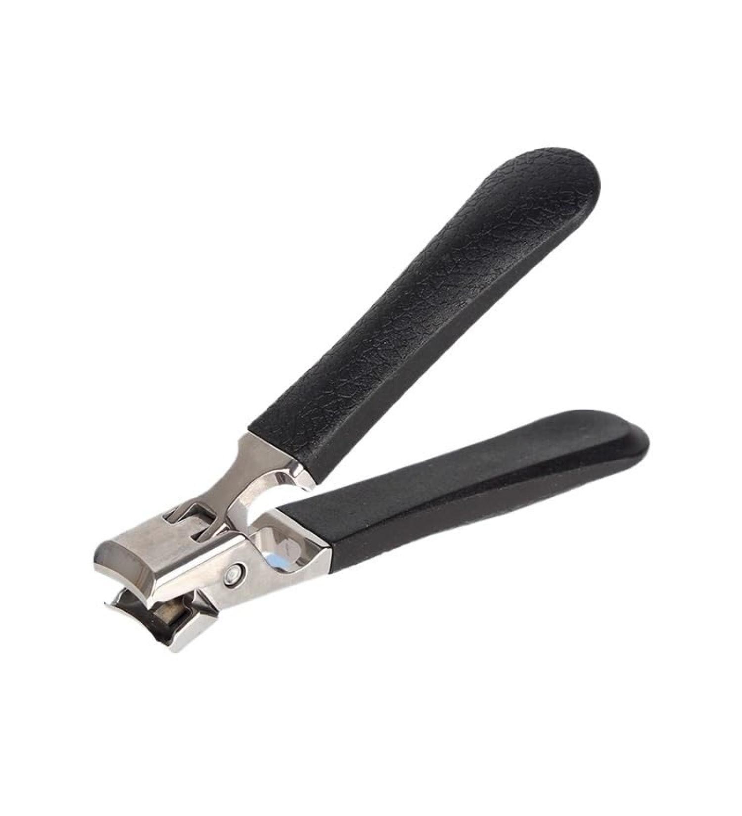 Nail Clippers 1 Nail Clipper Stainless Steel Wide Mouth Spatterless Nail Clipper Toenail Clippers (Color : Black)