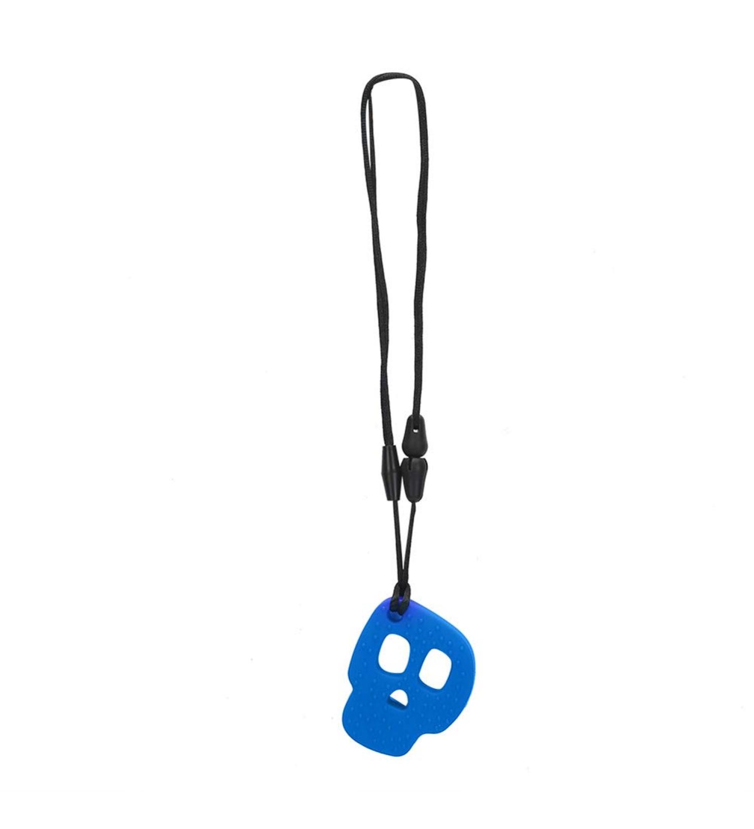 Safe Silicone Baby Bite Ring Necklace - Calming Chew Pendant for Toddlers | Blue Infant Teething Toy - Buy Online on GoSupps.com