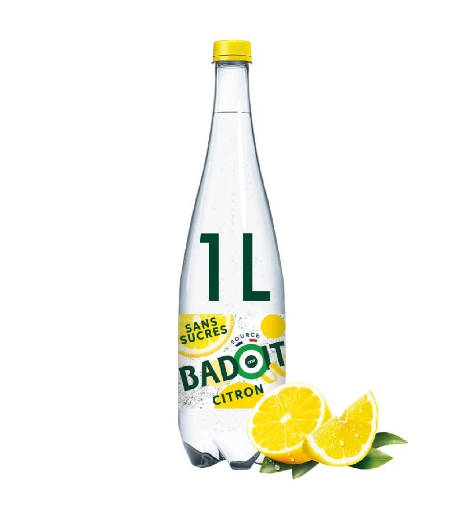 BADOIT - Lemon Flavoured Sparkling Water 1L - Pack of 4 - Sold by Lot - Buy Online on GoSupps.com
