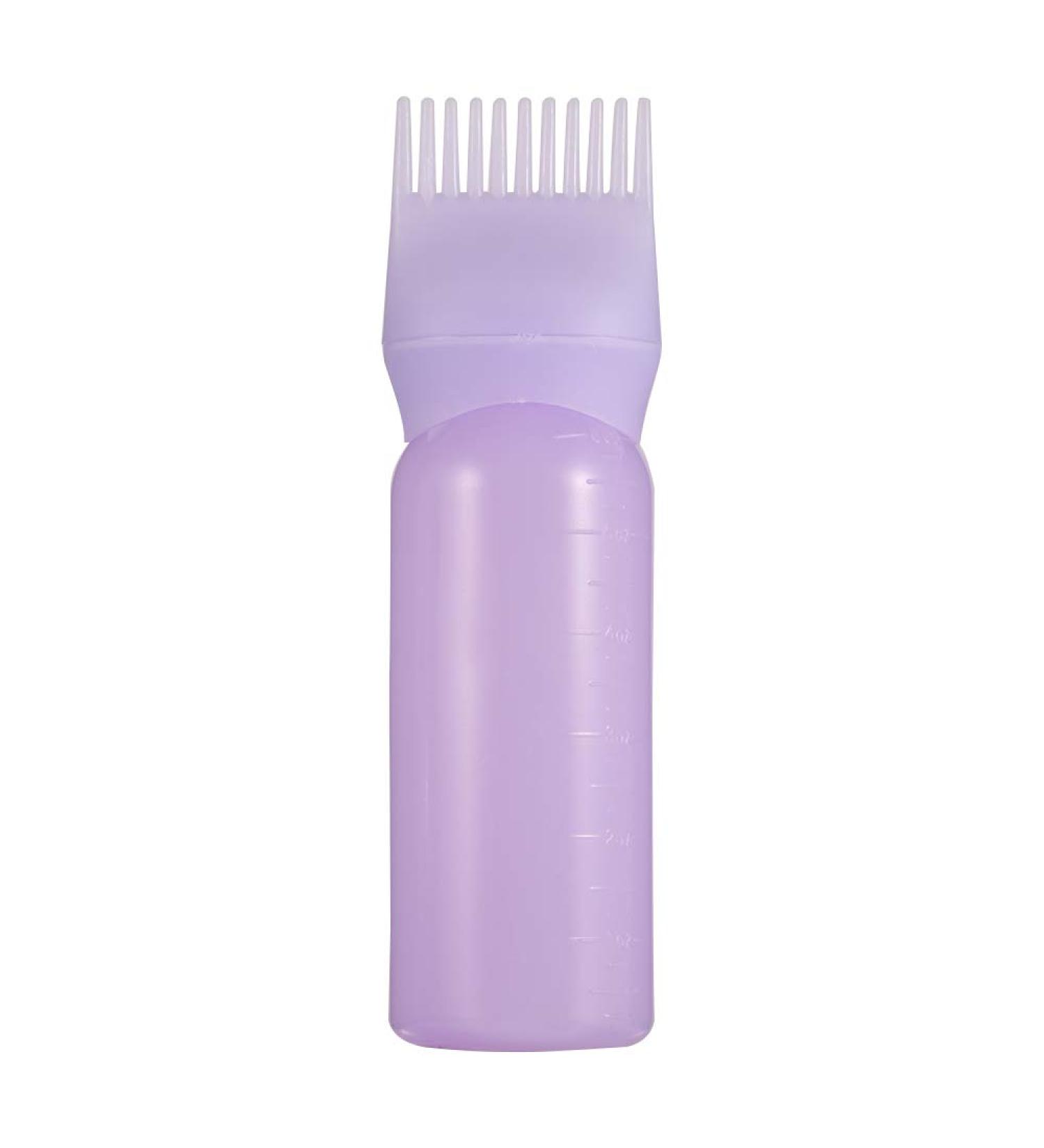 Applicator Bottles Plastic Hair Dye tool Hair Colouring Dispensing Comb Oil Comb Empty Bottle Dyeing Shampoo Bottle(purple) - Buy Online on GoSupps.com