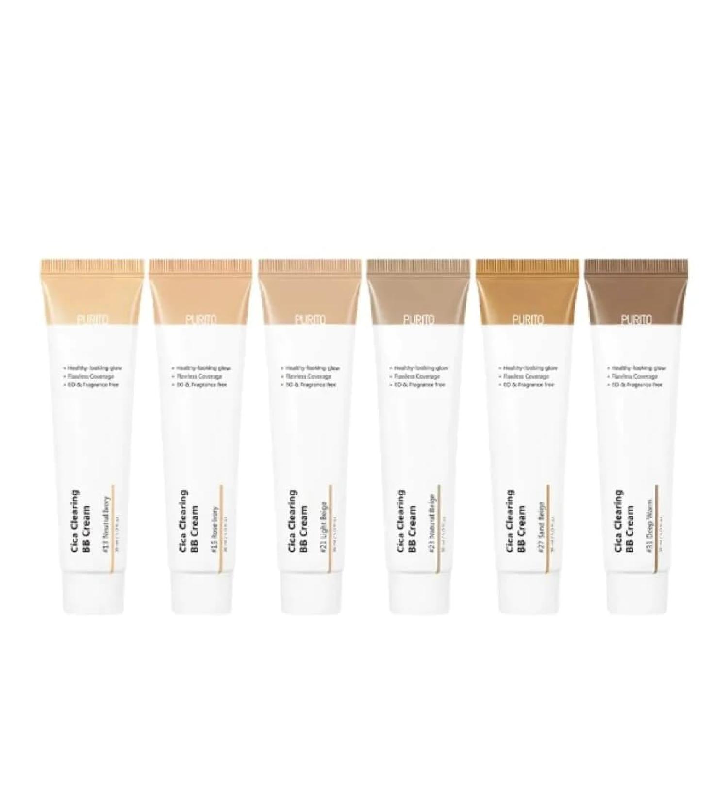 PURITO Cica Clearing BB Cream 27 Sand Beige 1 fl.oz - Vegan Formula - 30ml - Buy Online on GoSupps.com