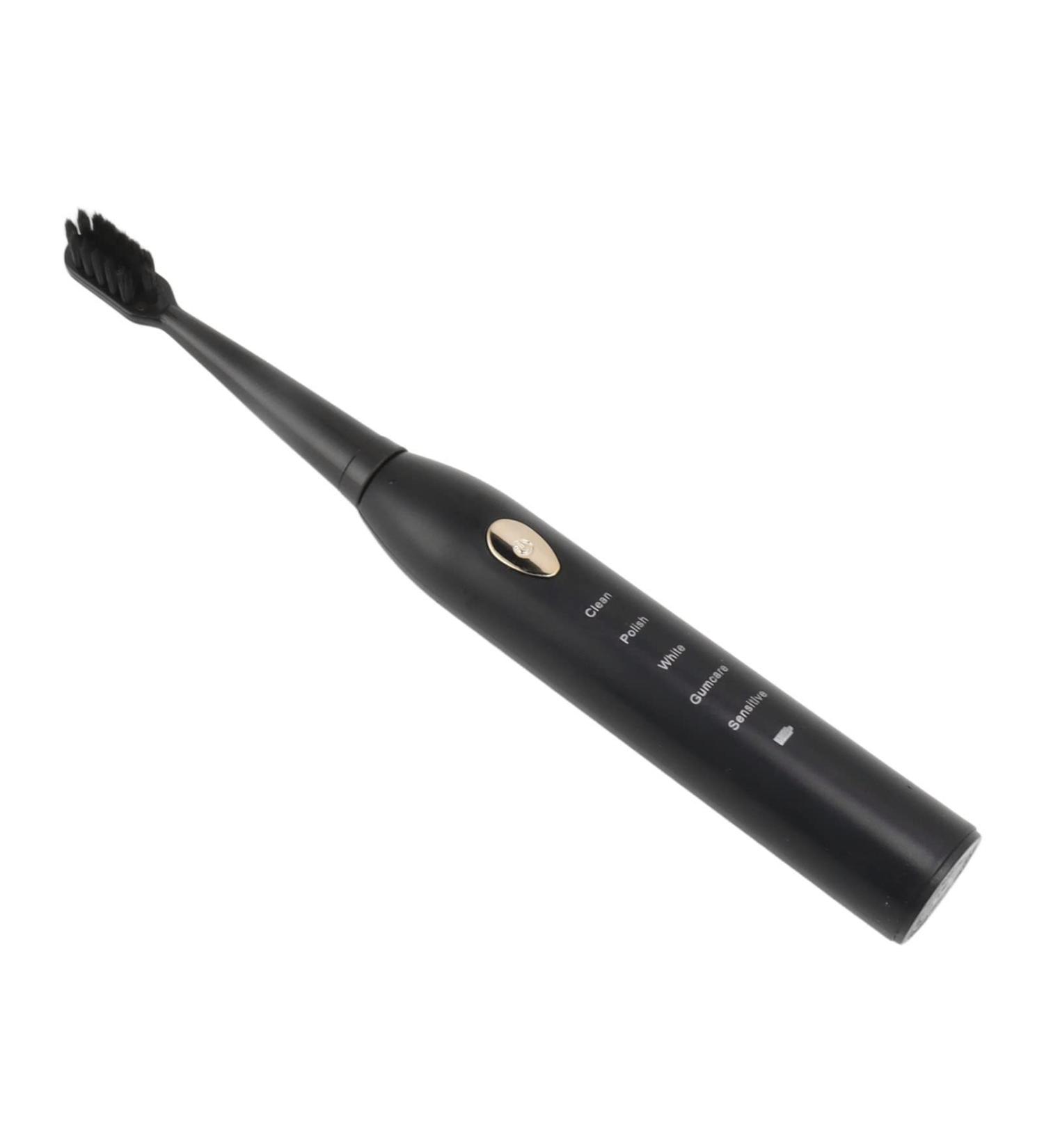 Mumusuki Electric Toothbrush for Adults - Rechargeable 4 Soft Bristle Heads Waterproof Black Gold | Excellent Gift Option - Buy Online on GoSupps.com