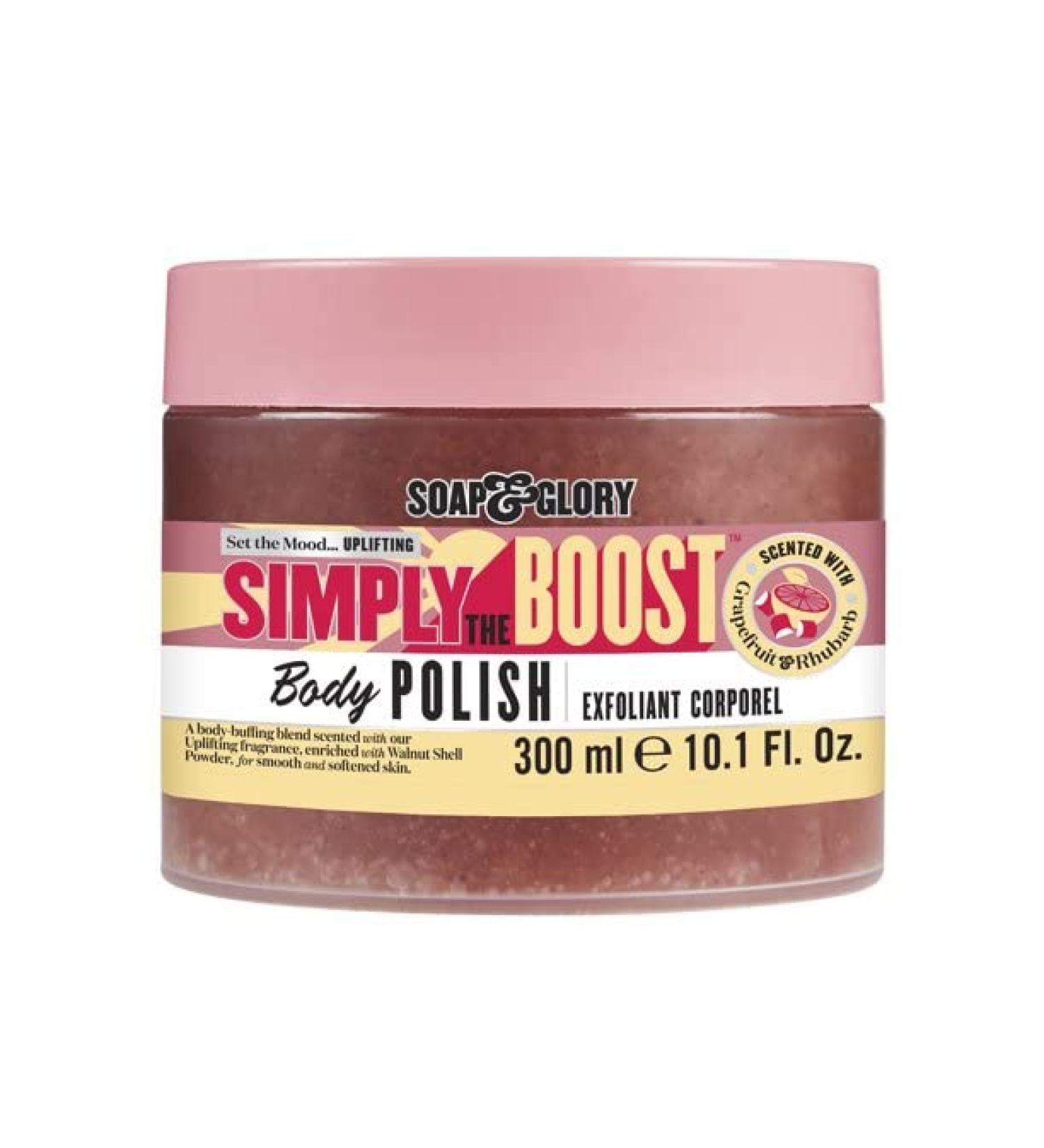 Soap & Glory Simply The Boost Exfoliating Body Scrub - Smoothing Body Polish (300ml) - Buy Online on GoSupps.com