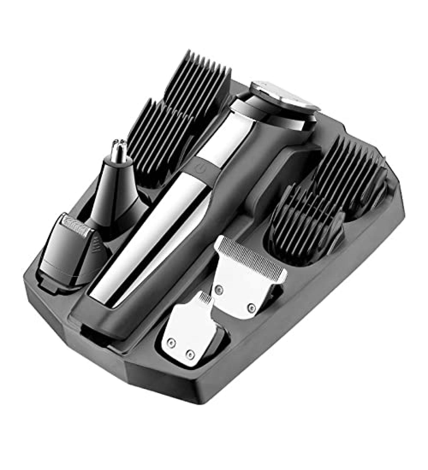 Professional Waterproof Hair Clippers All-in-One Grooming Kit for Men | Beard Body Eyebrow Nose & Ear Trimmer - Buy Online on GoSupps.com