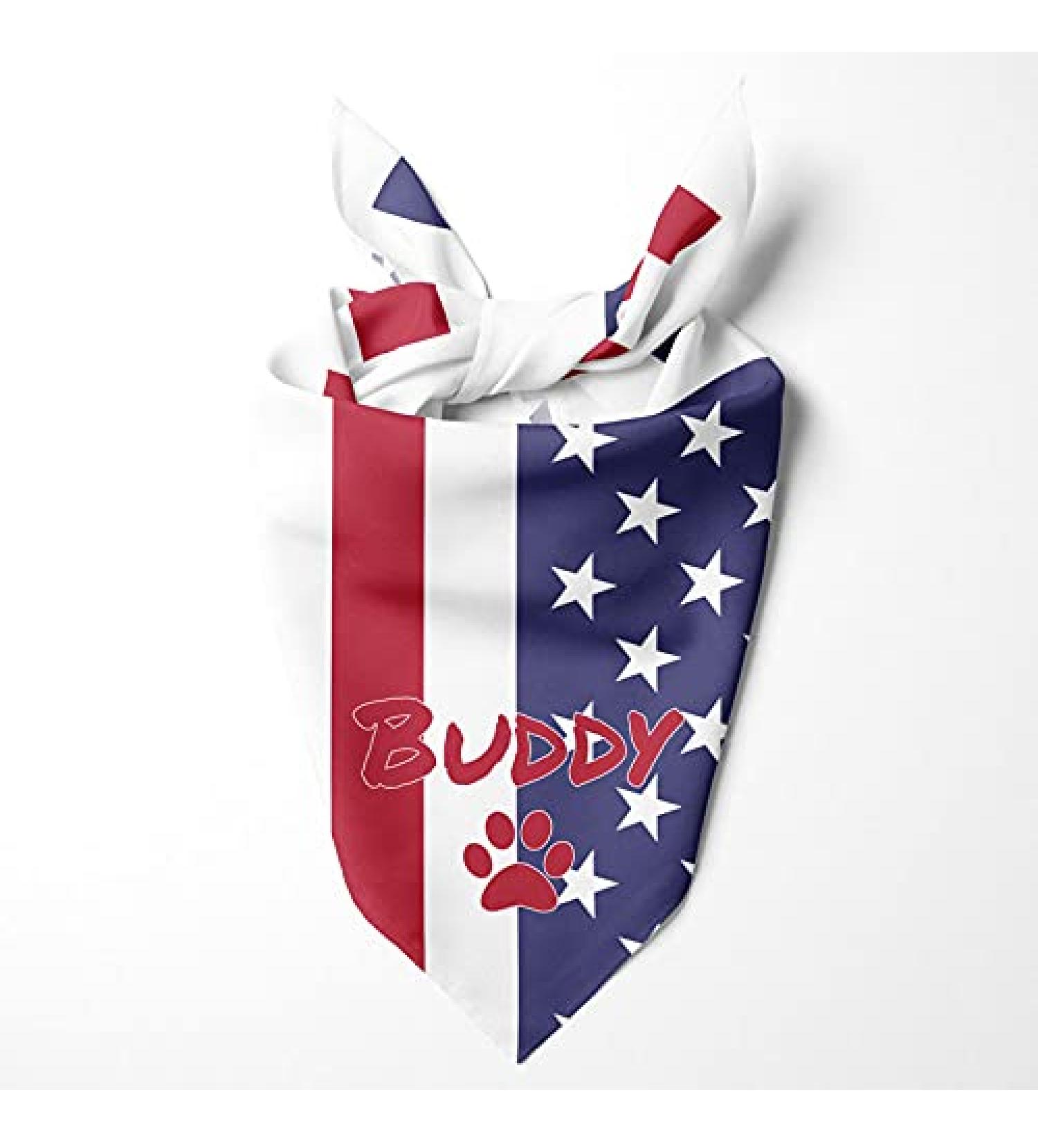 Dog hollow motif: football games sports Olympic Games July 4th can be personalized triangular cloth for pets is attached to the collar (flag: America) USA
