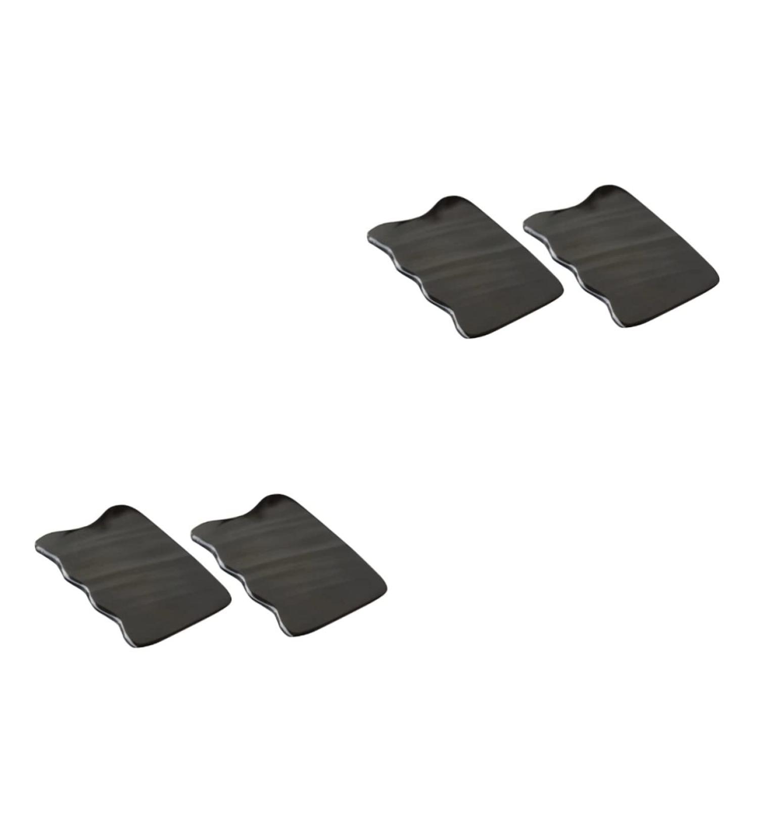 Gleavi 4-Piece Scratching Board Set - Black Gua Sha Facial Massage Tool for Optimal Skin Care | Jade & Buffalo Horn 9.5x5.8x0.3cm - Buy Online on GoSupps.com