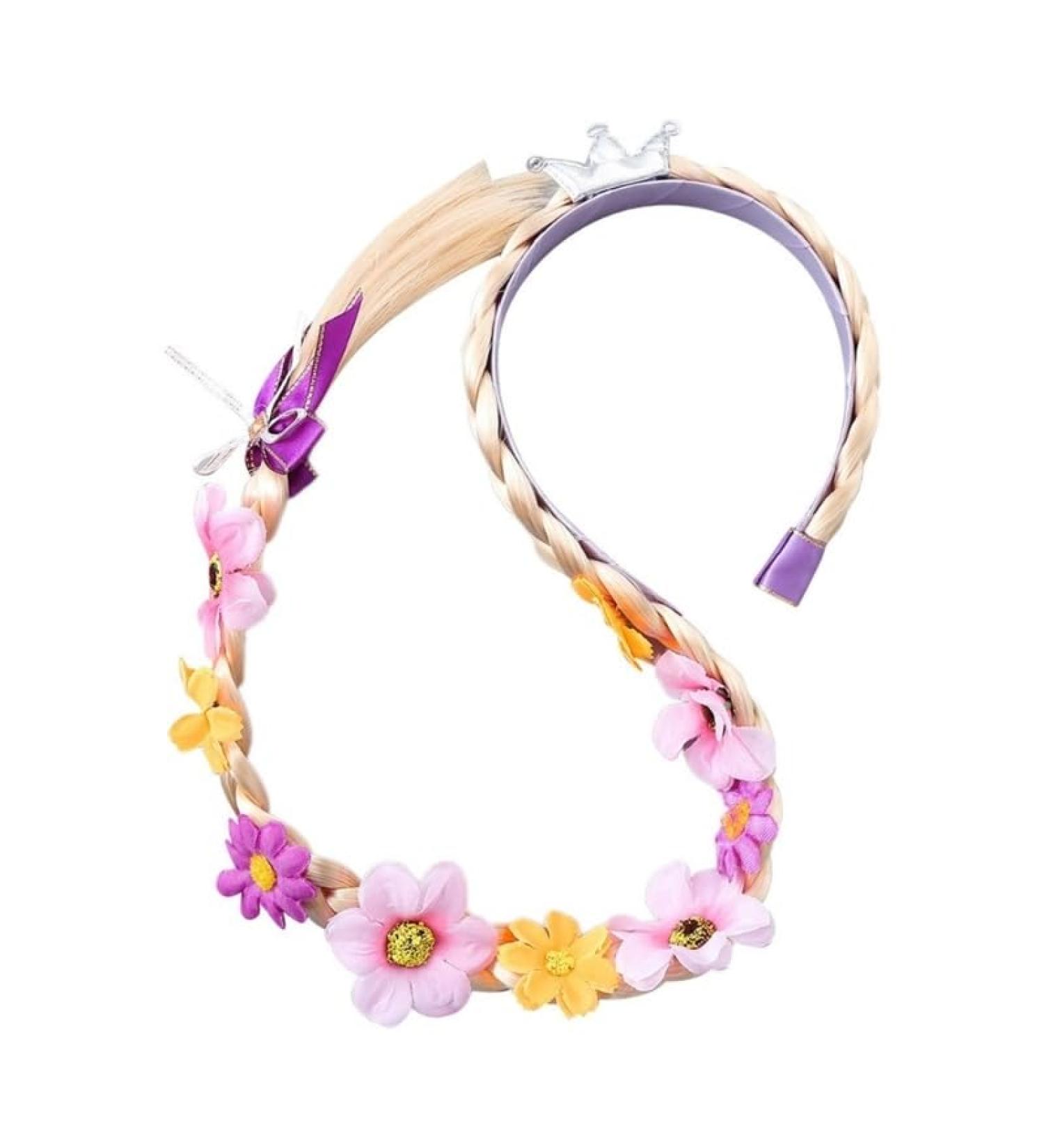 Weaving Braids Headband Icesnow Queen Hairhoop for Little Girl Lovely Hair Styling Accessories Roleplay Hair Decors Flowers 01 - Buy Online on GoSupps.com