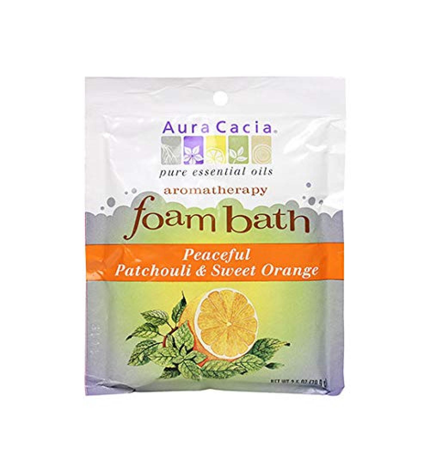 Aura Cacia Peaceful Patchouli & Sweet Orange Aromatherapy Foam Bath | 2.5 oz. Packet